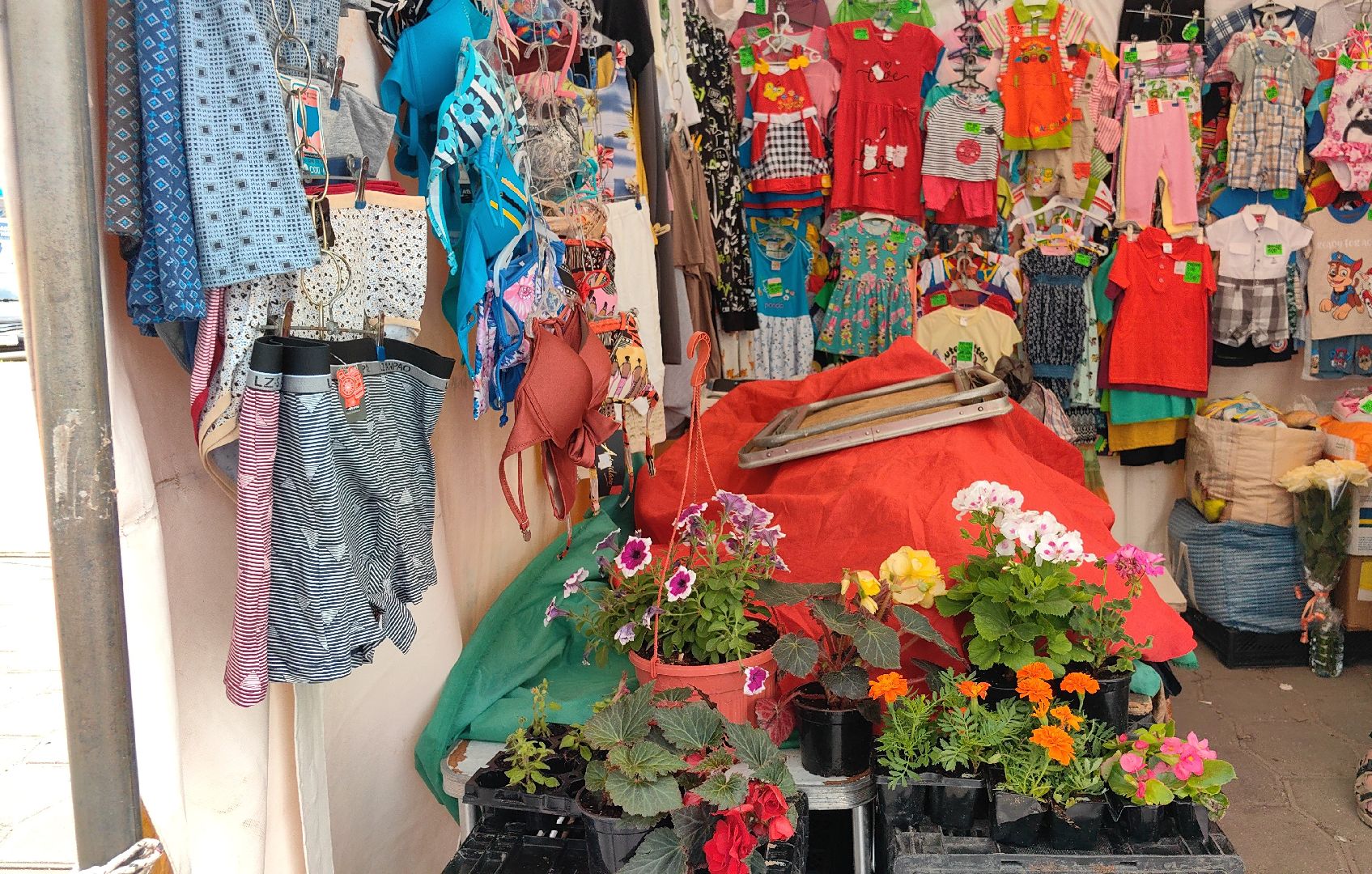 ярмарка, овощи, фрукты, текстиль,