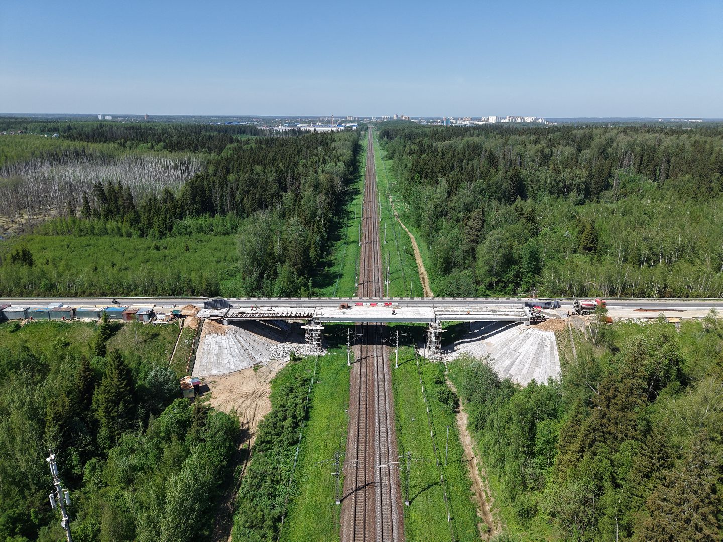 видео с коптера,  ремонт путепровода, обуховское шоссе,