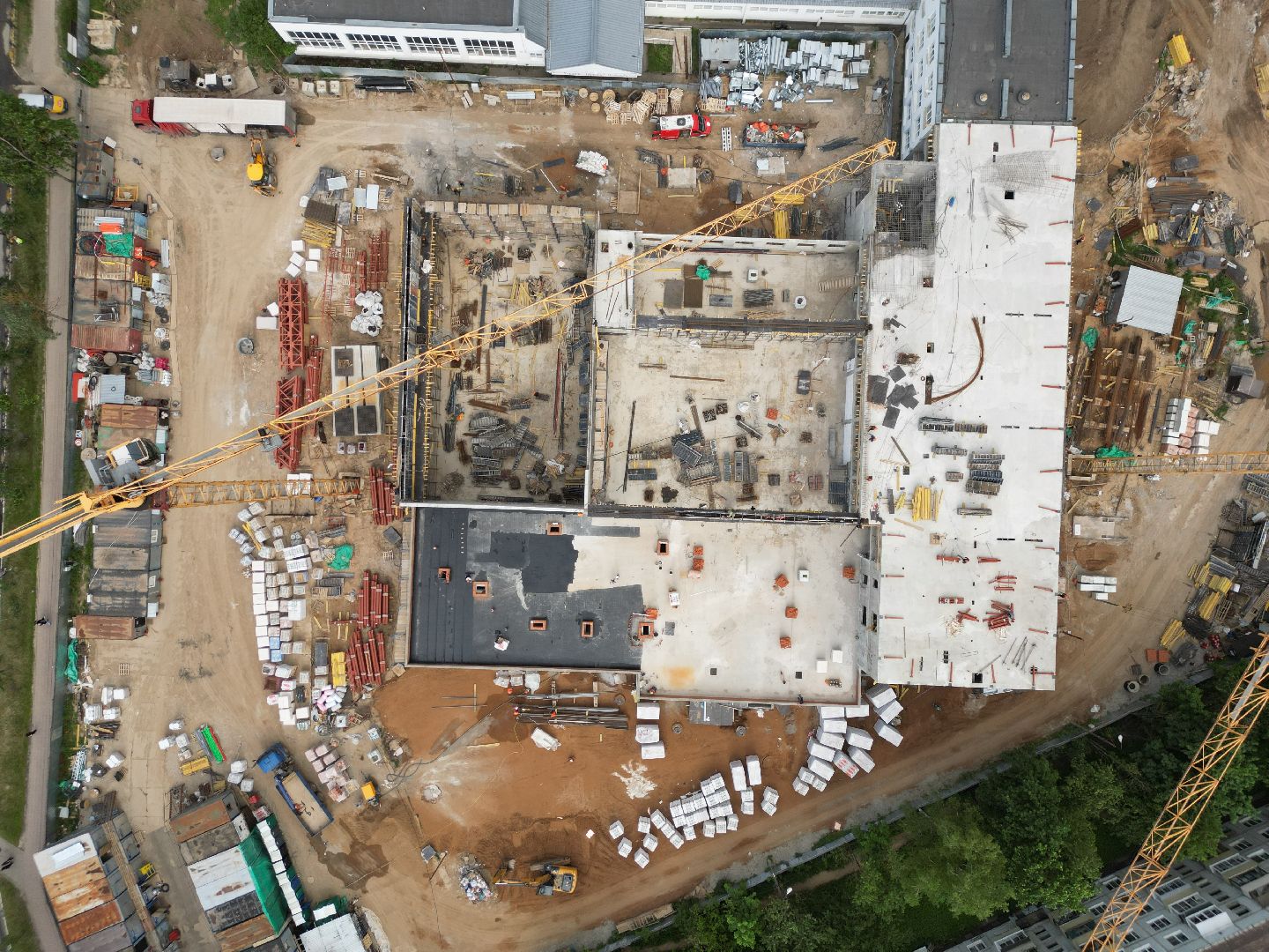видео с коптера, гимназия 6 в солнечногорске,
