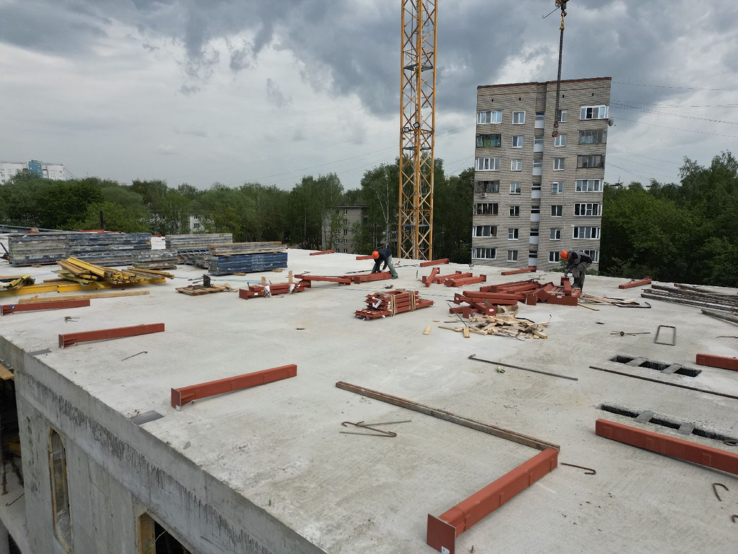 видео с коптера, гимназия 6 в солнечногорске,