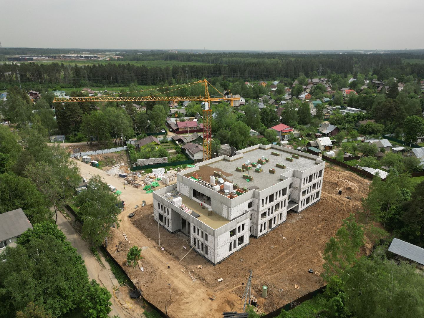 видео с коптера, детский сад в поварово,