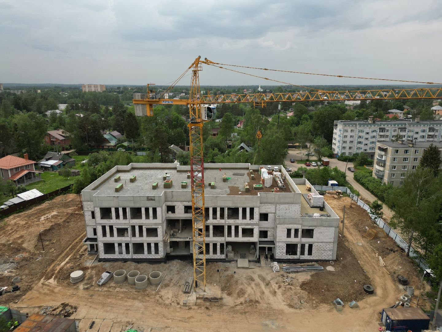 видео с коптера, детский сад в поварово,