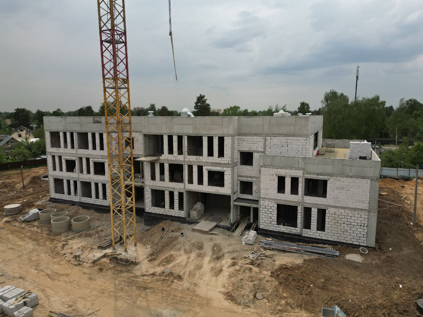 видео с коптера, детский сад в поварово,