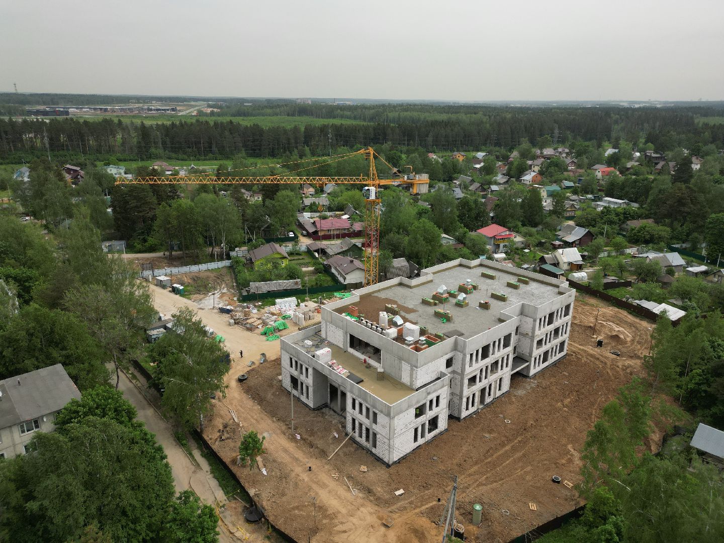 видео с коптера, детский сад в поварово,