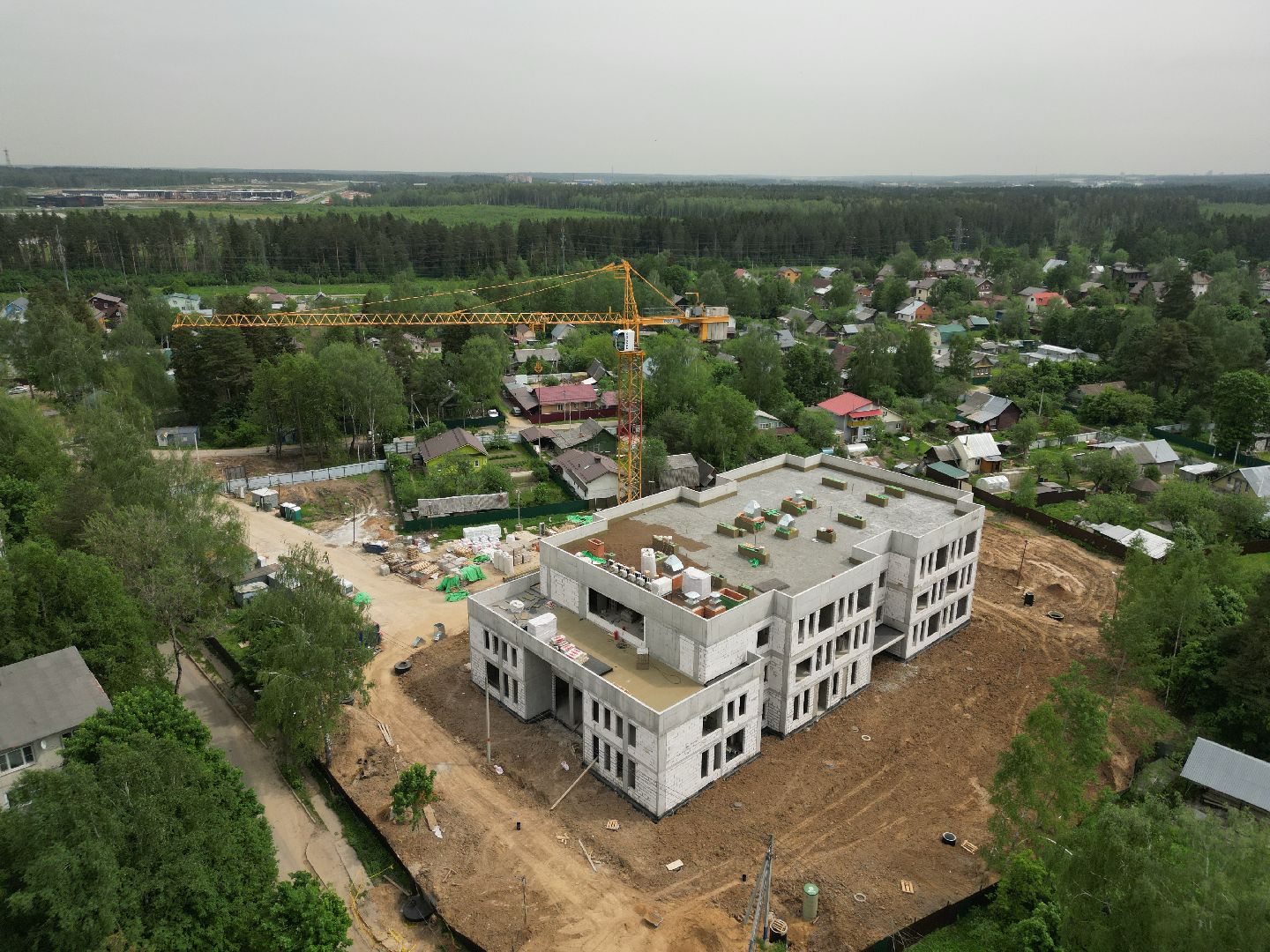 видео с коптера, детский сад в поварово,