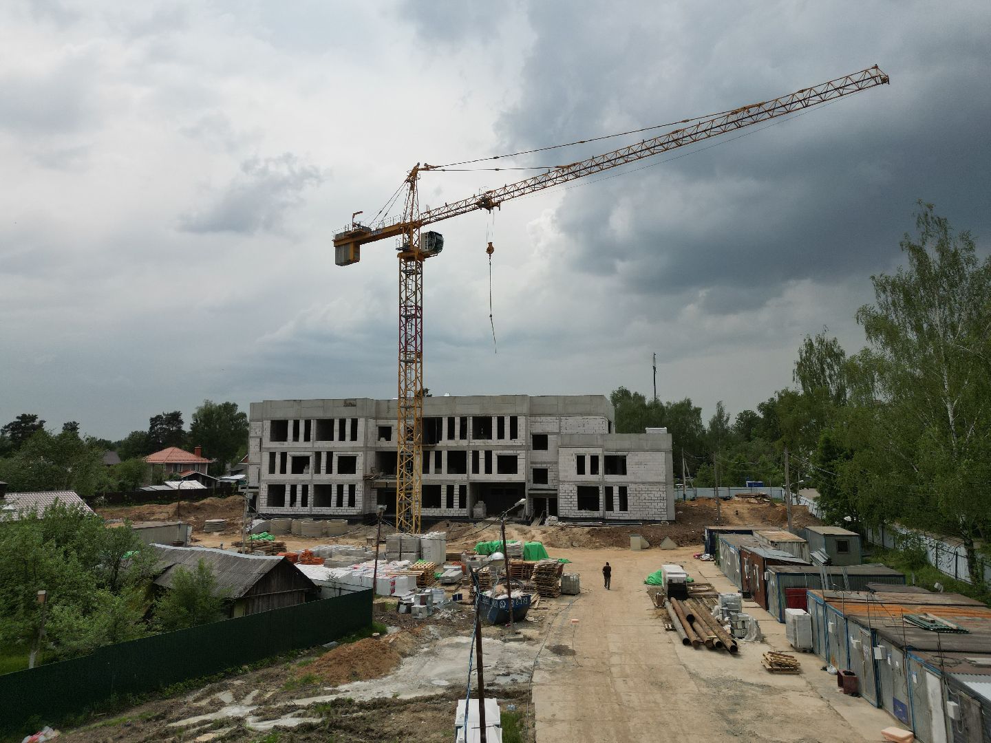 видео с коптера, детский сад в поварово,