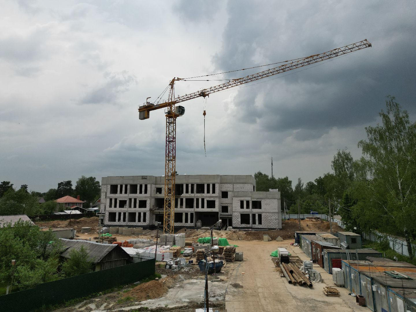 видео с коптера, детский сад в поварово,