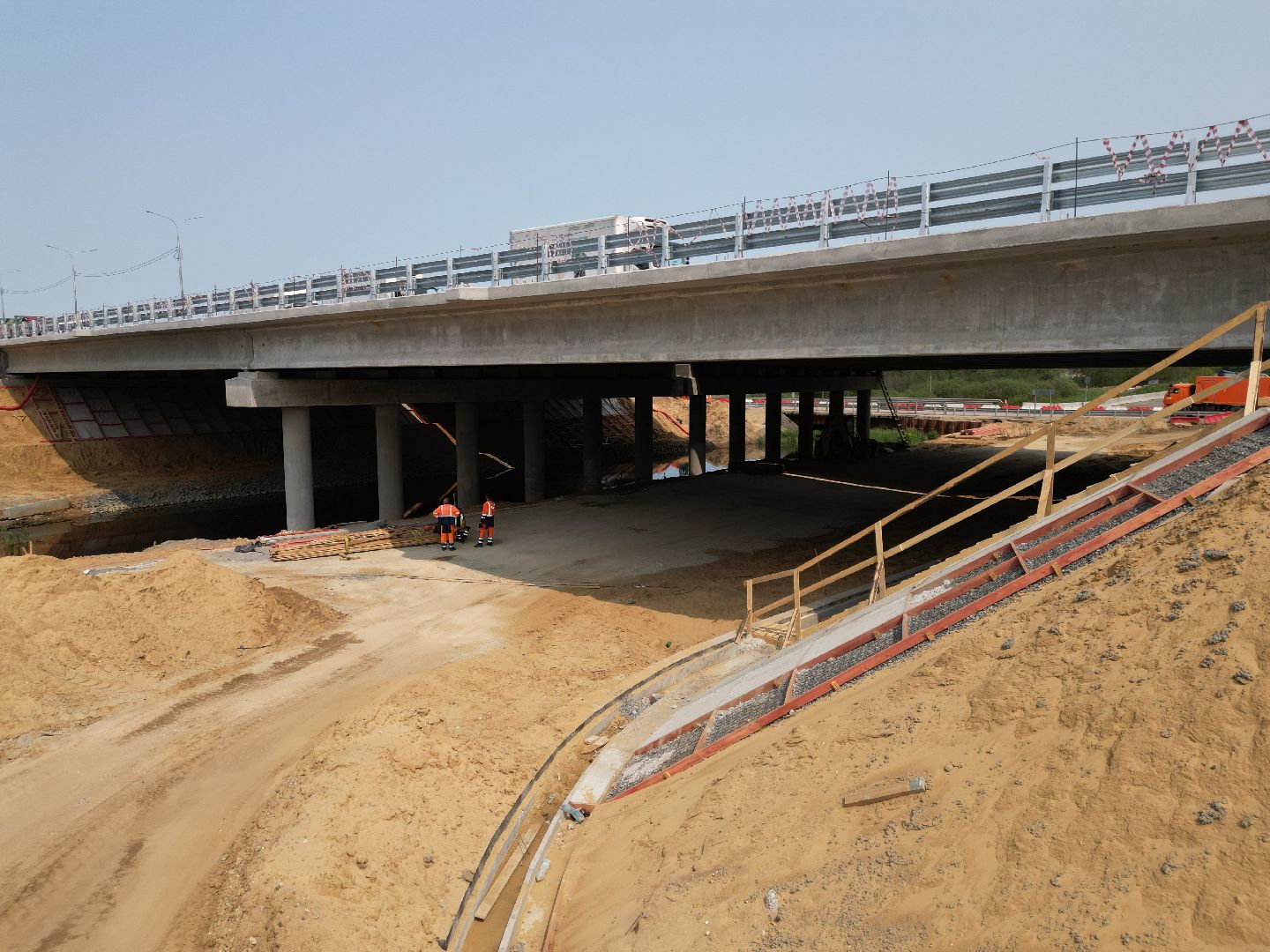 видео с коптера, мост через реку Скалба , м-8 холмогоры, дороги подмосковья,