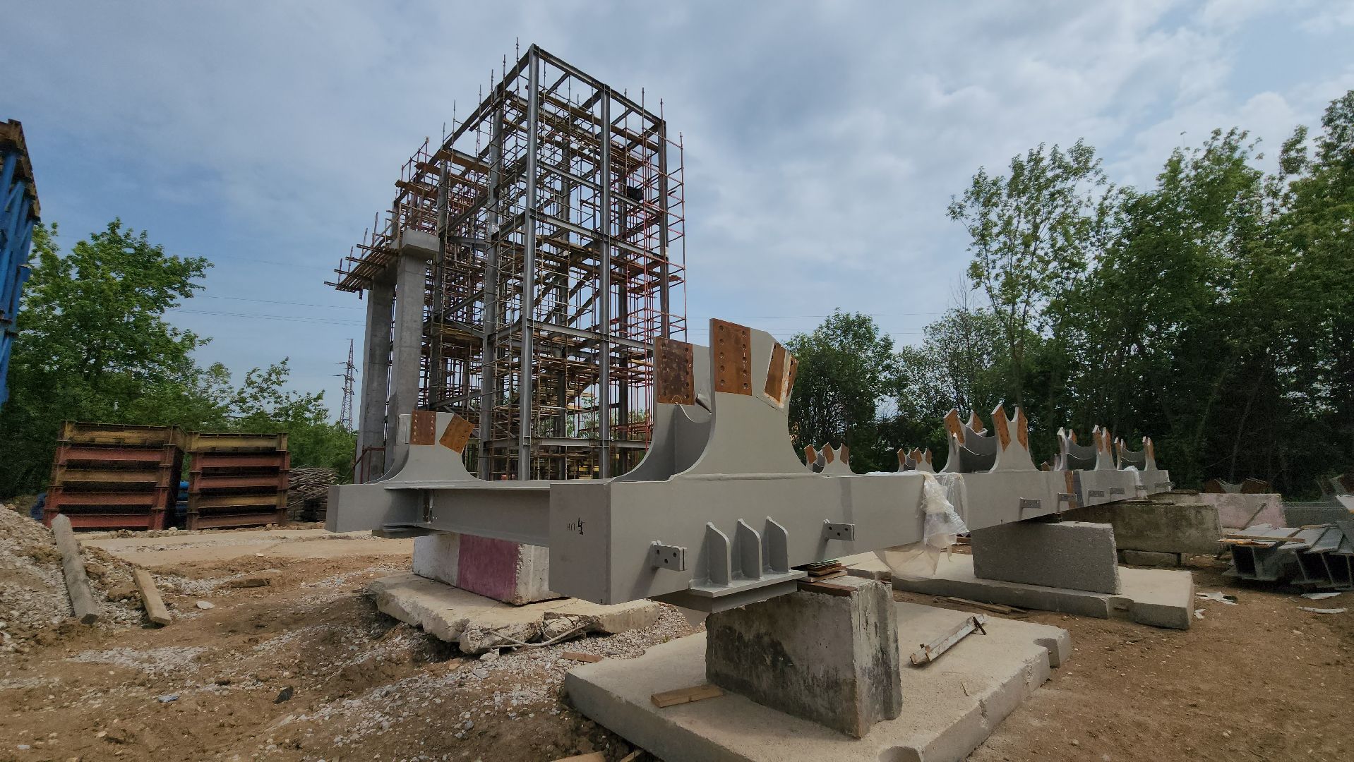 надземный переход, Лобня, Строительство ,