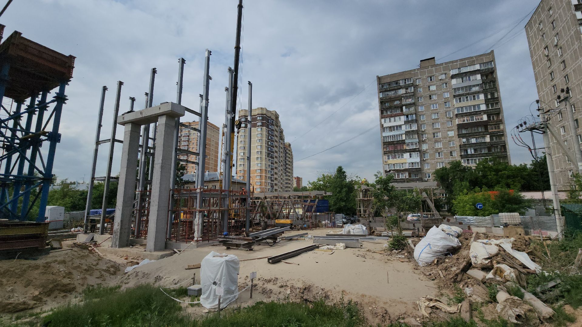 надземный переход, Лобня, Строительство ,