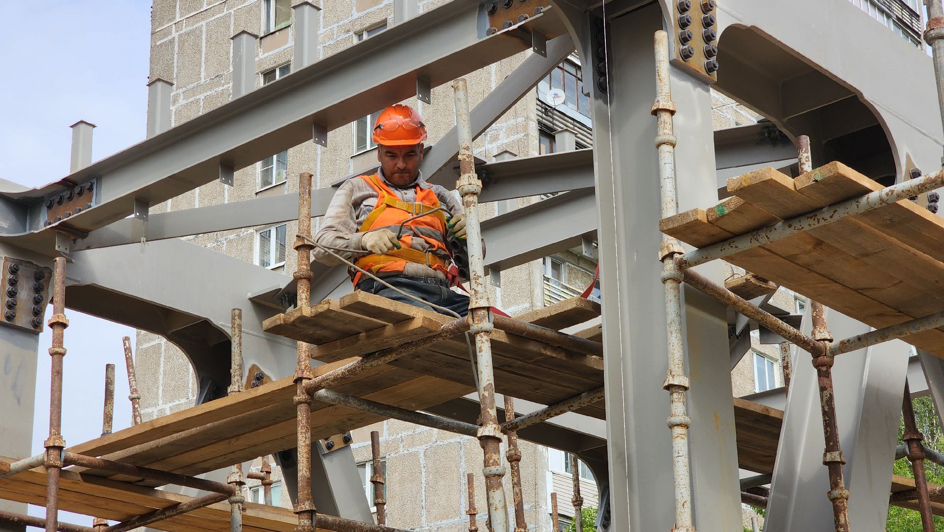 надземный переход, Лобня, Строительство ,