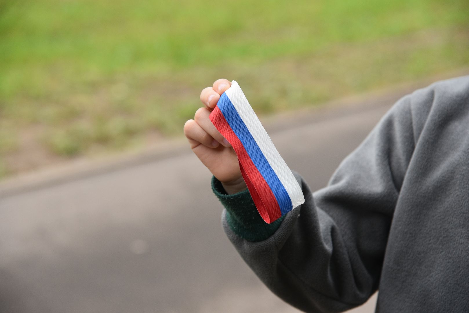 лотошино, лотошинский парк, день россии, триколор, ленточка,