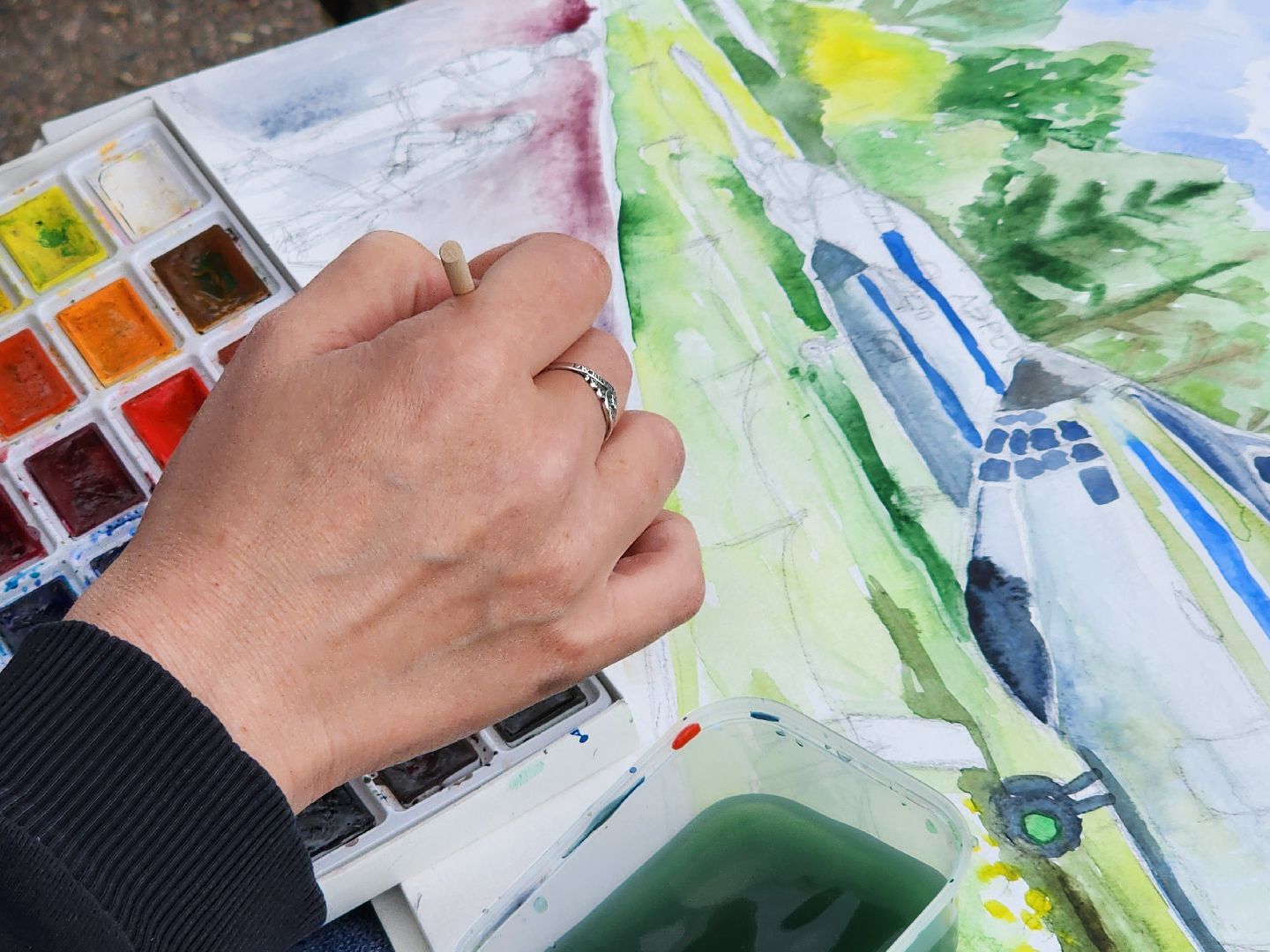 художники, пленэр, музей ввс, монино, городской округ щелково,