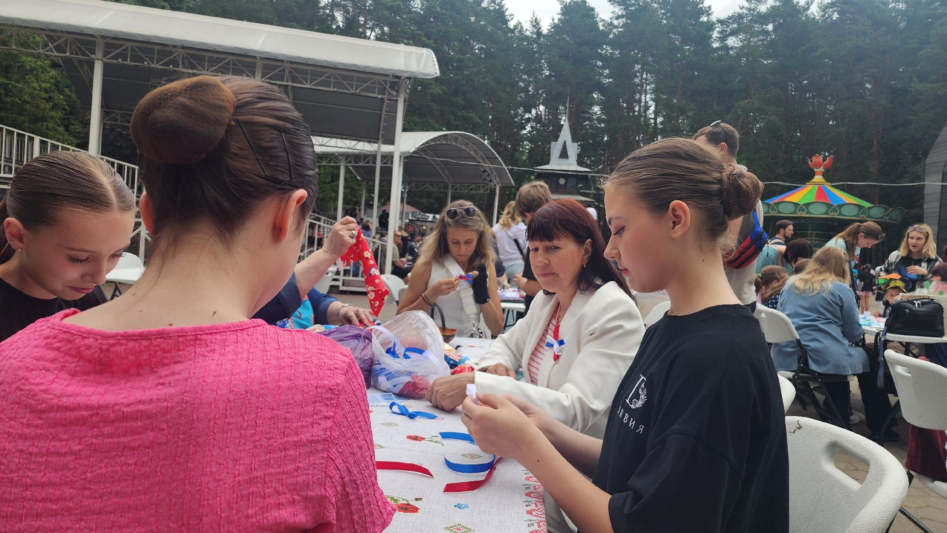 домодедово, россия, культура, общество, парк елочки, день россии, триколор, праздник,