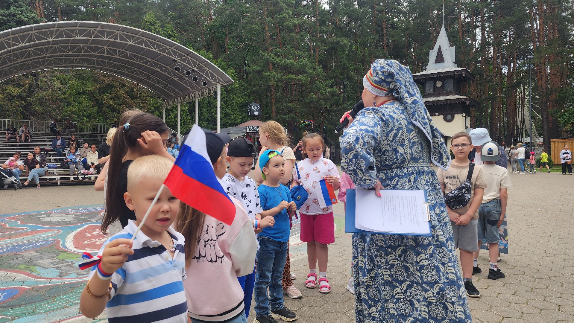 общество, дети, культура, день россии, домодедово, парк елочки,