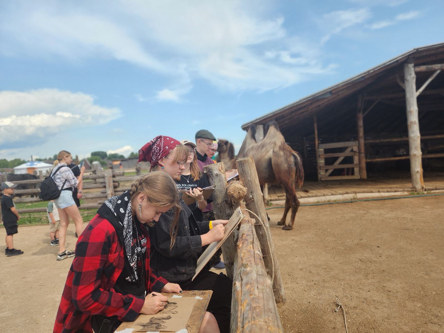 сергиево-посадский городской округ, абрамцевский колледж, колледж абрамцево, пленэр, студенты абрамцевского колледжа,кочевник, верблюжья ферма,