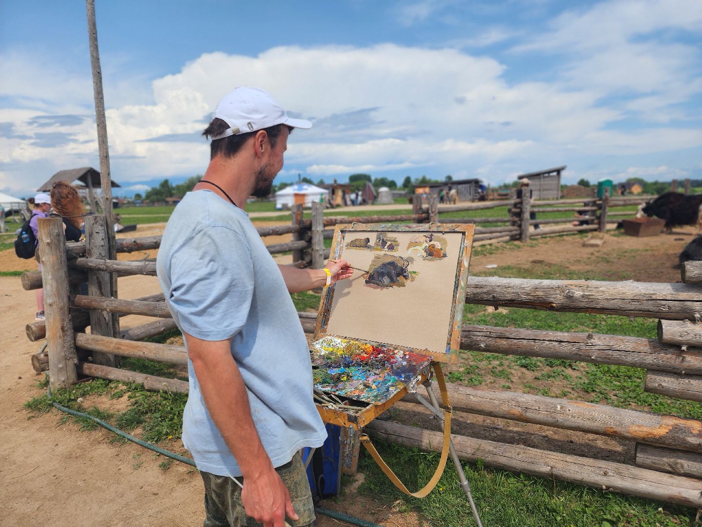 сергиево-посадский городской округ, абрамцевский колледж, колледж абрамцево, пленэр, студенты абрамцевского колледжа,кочевник, верблюжья ферма,