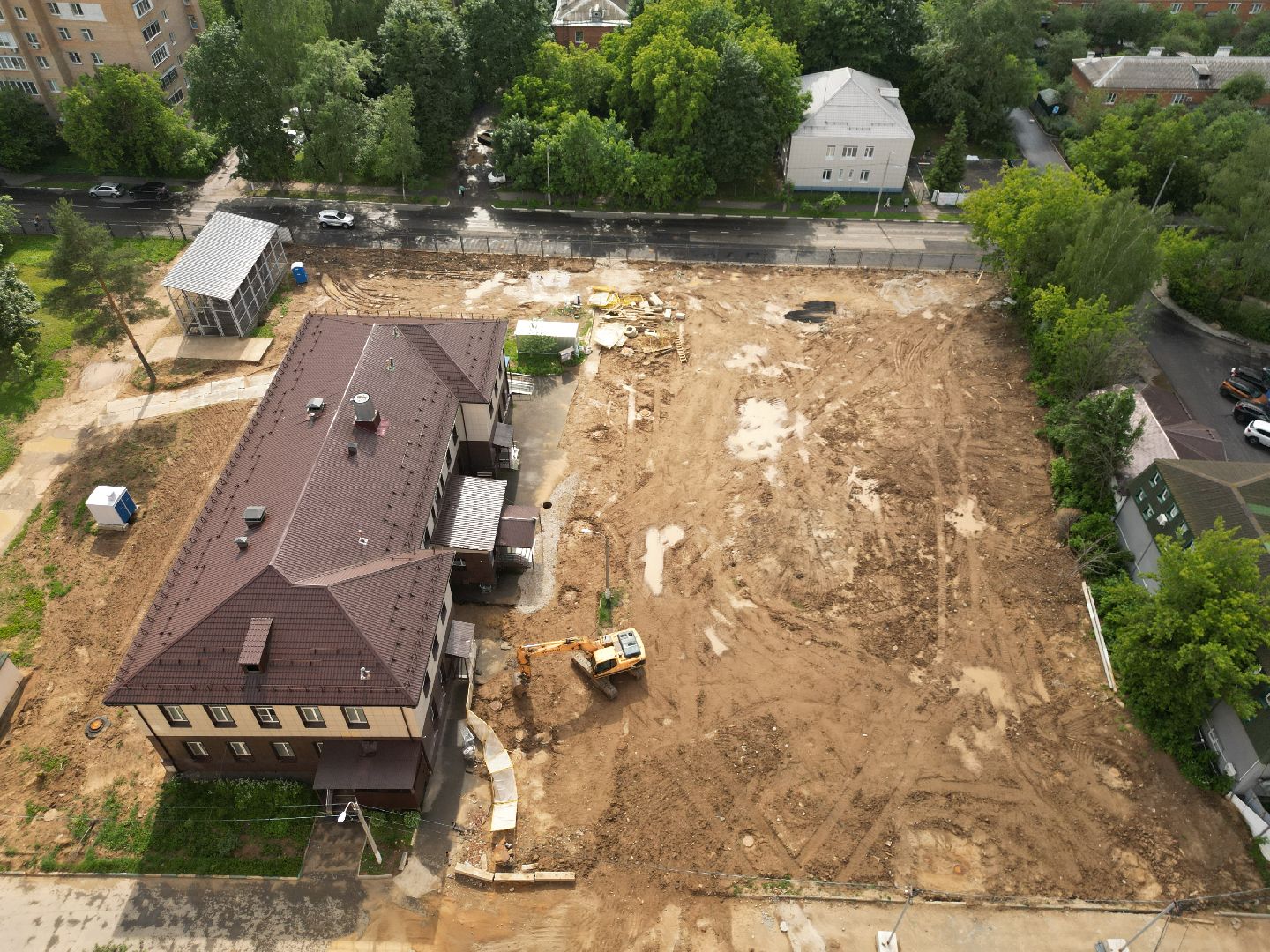 видео с коптера, строительство роддома, медицина в долгопрудном,