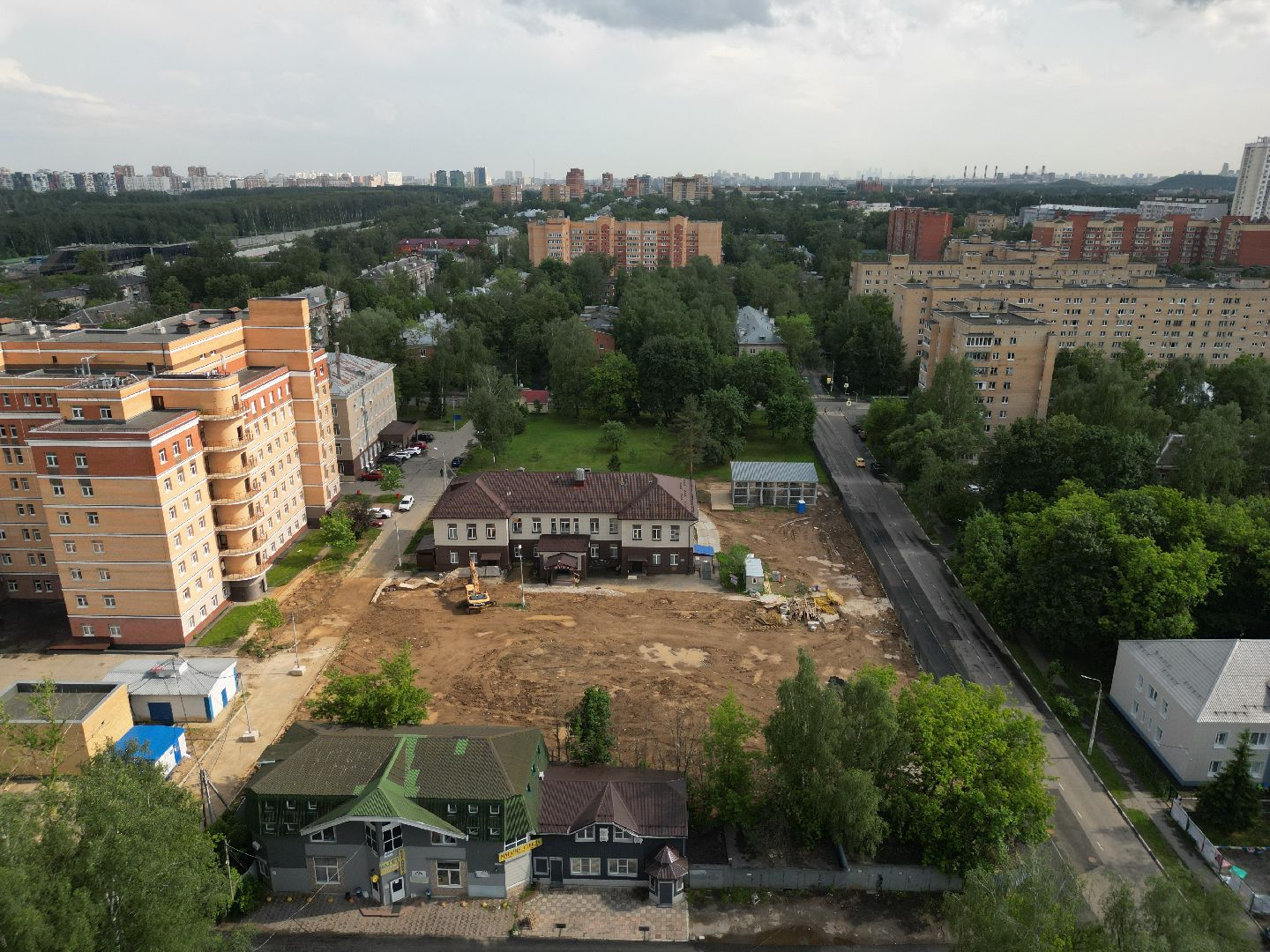 видео с коптера, строительство роддома, медицина в долгопрудном,