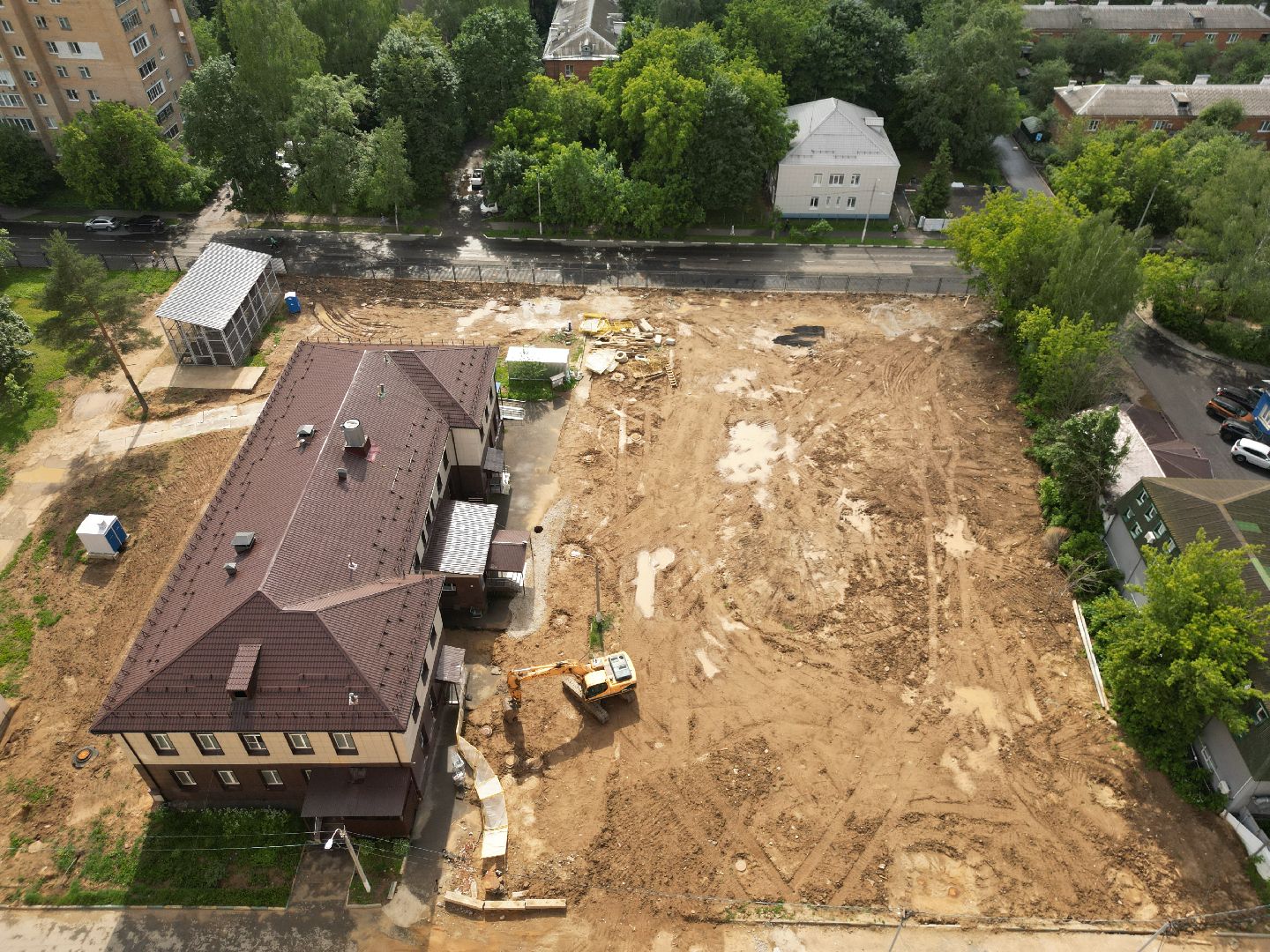 видео с коптера, строительство роддома, медицина в долгопрудном,