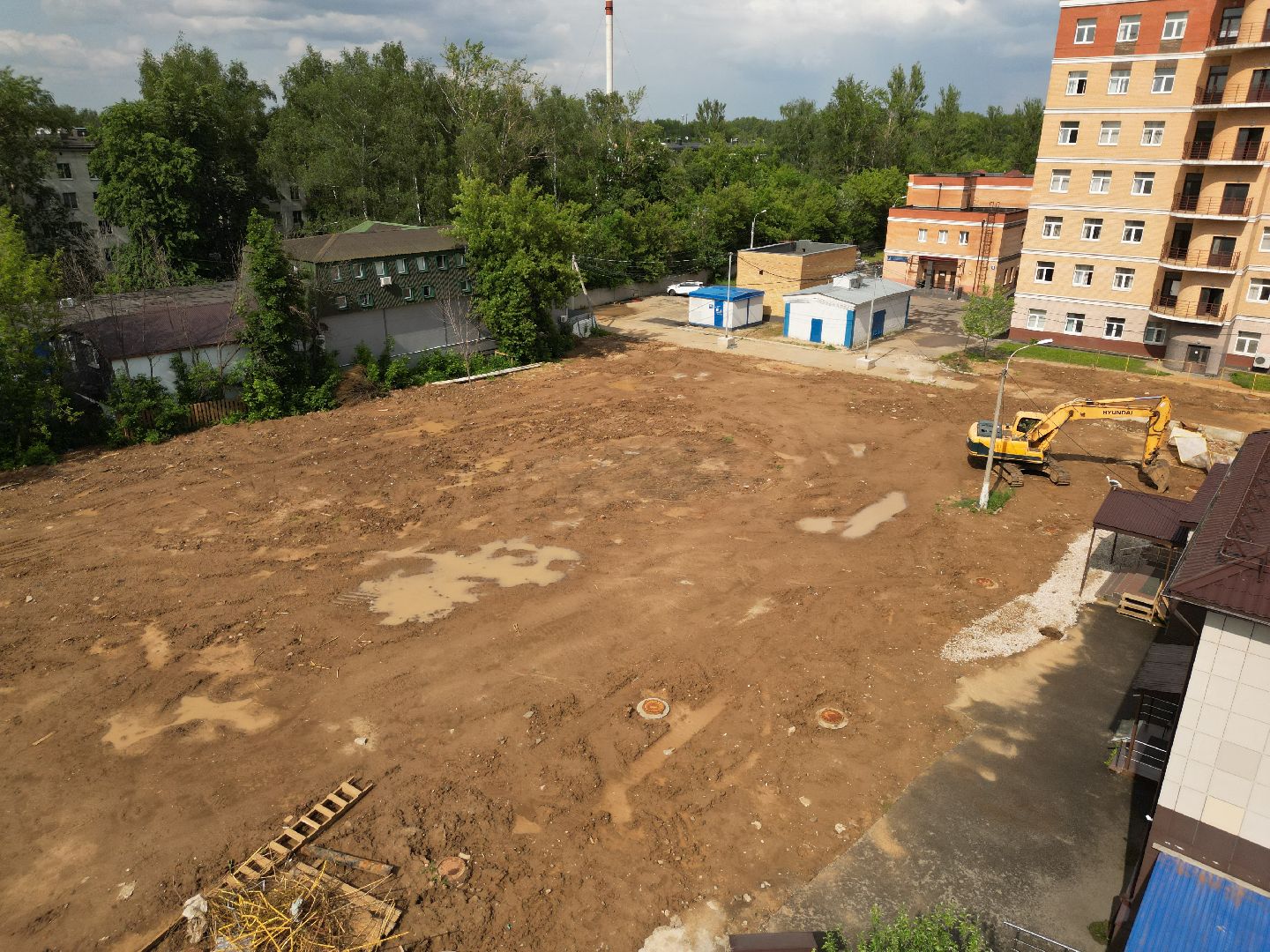 видео с коптера, строительство роддома, медицина в долгопрудном,
