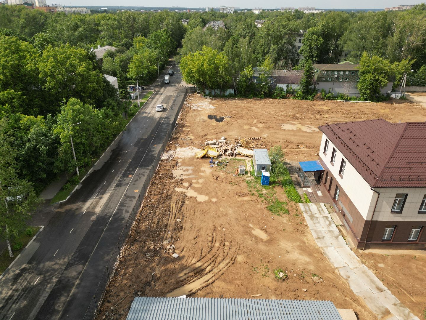 видео с коптера, строительство роддома, медицина в долгопрудном,