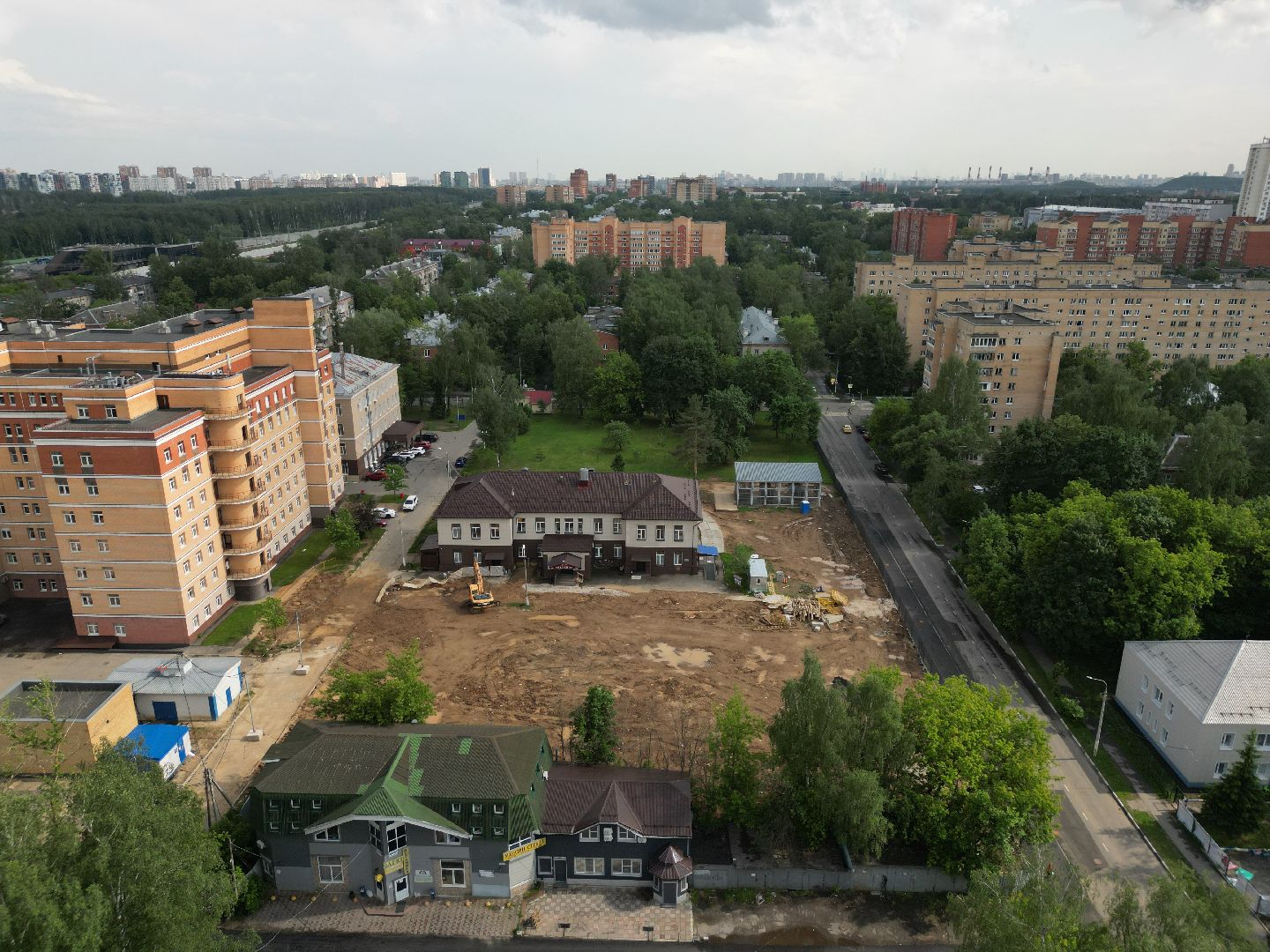 видео с коптера, строительство роддома, медицина в долгопрудном,