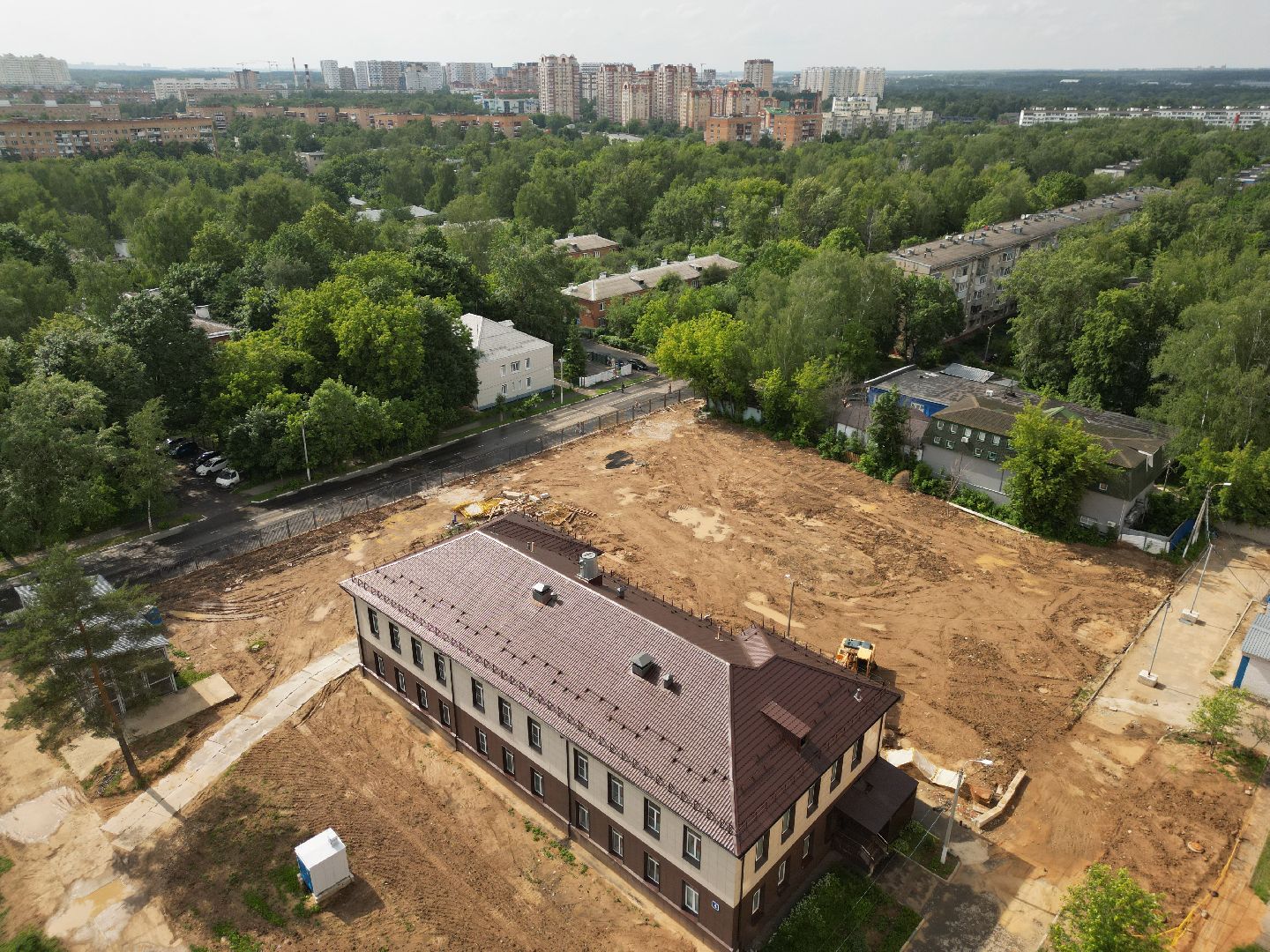 видео с коптера, строительство роддома, медицина в долгопрудном,