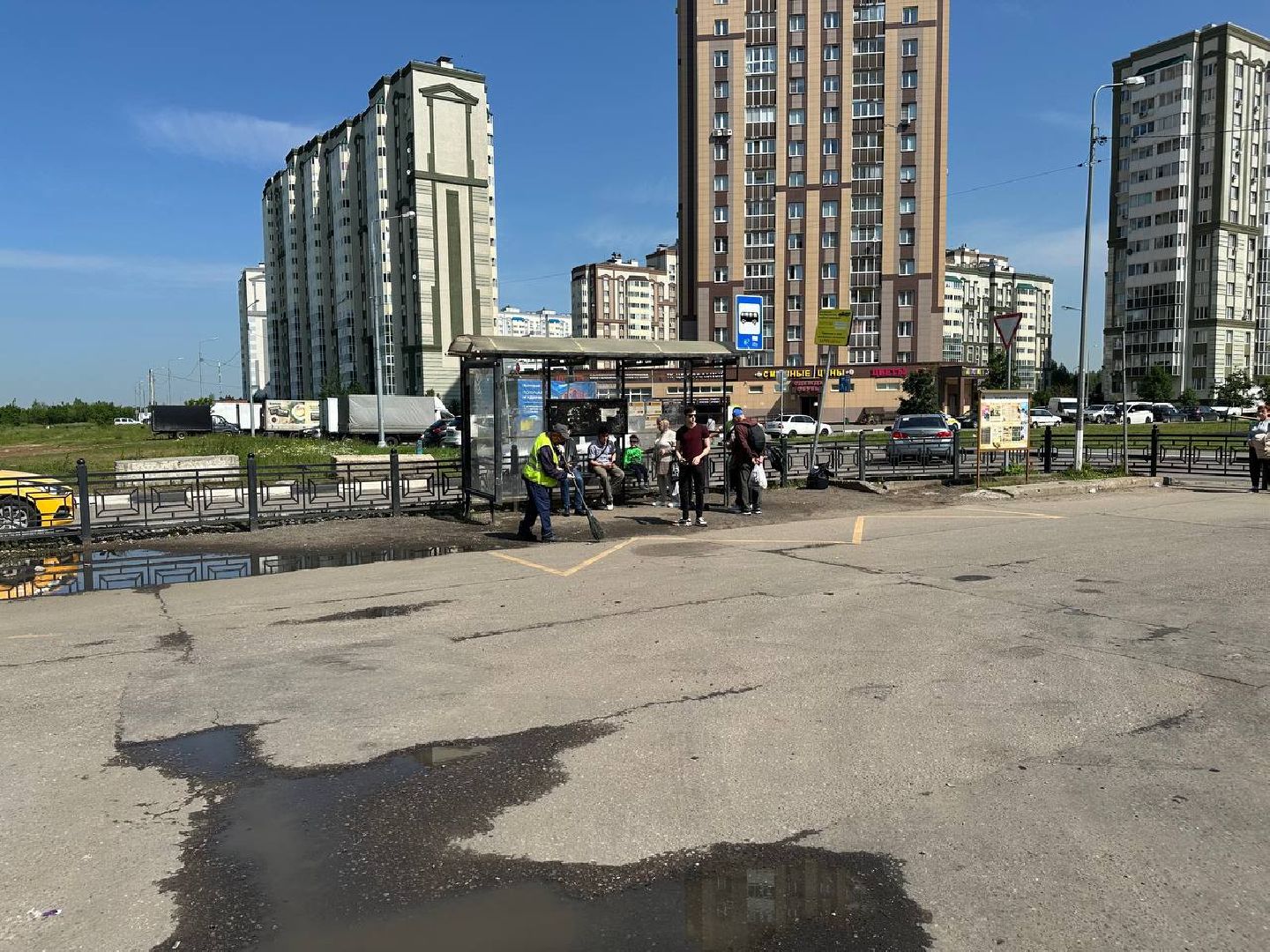 уборка остановок, домодедово,