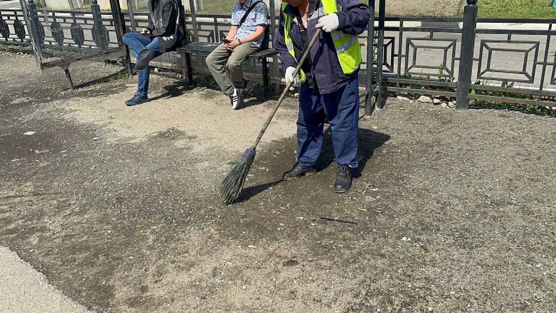 уборка остановок, домодедово,