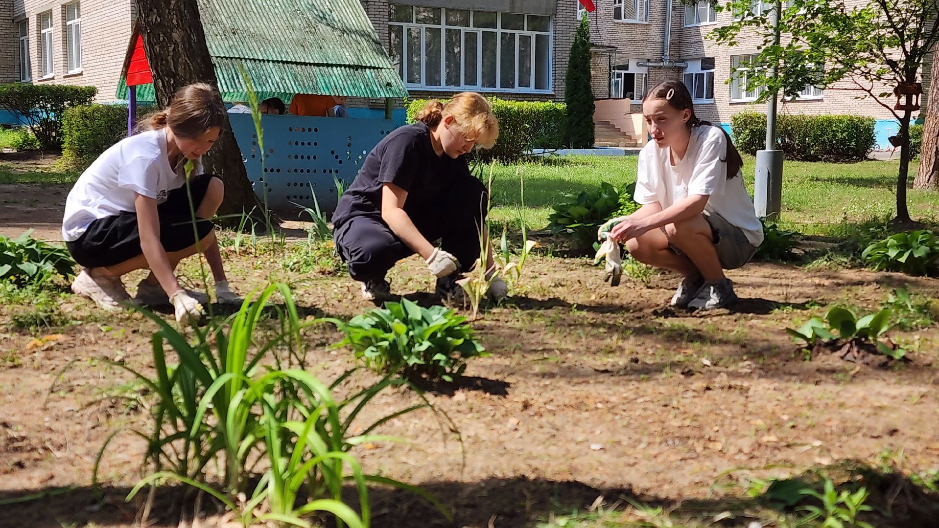 протвино, трудовые бригады подростков, благоустройство в детсаду,