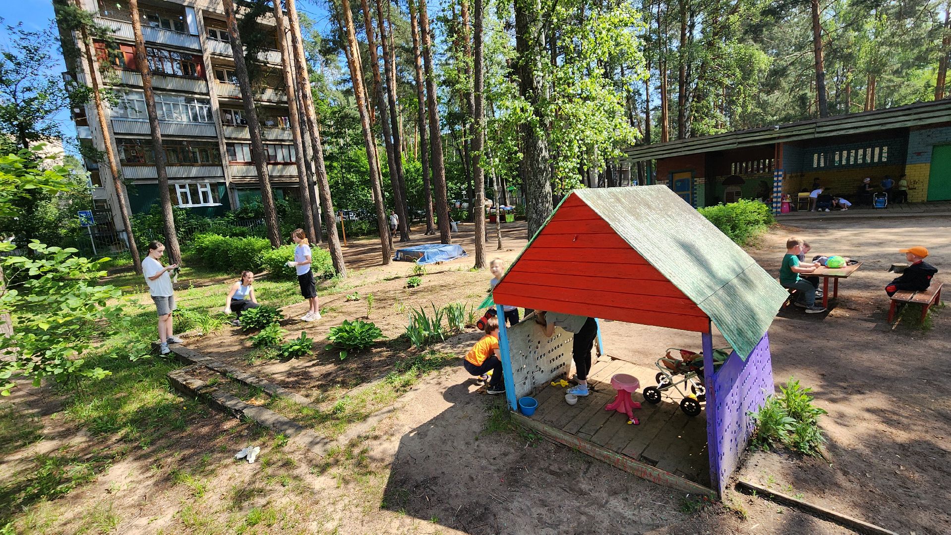 протвино, трудовые бригады подростков, благоустройство в детсаду,
