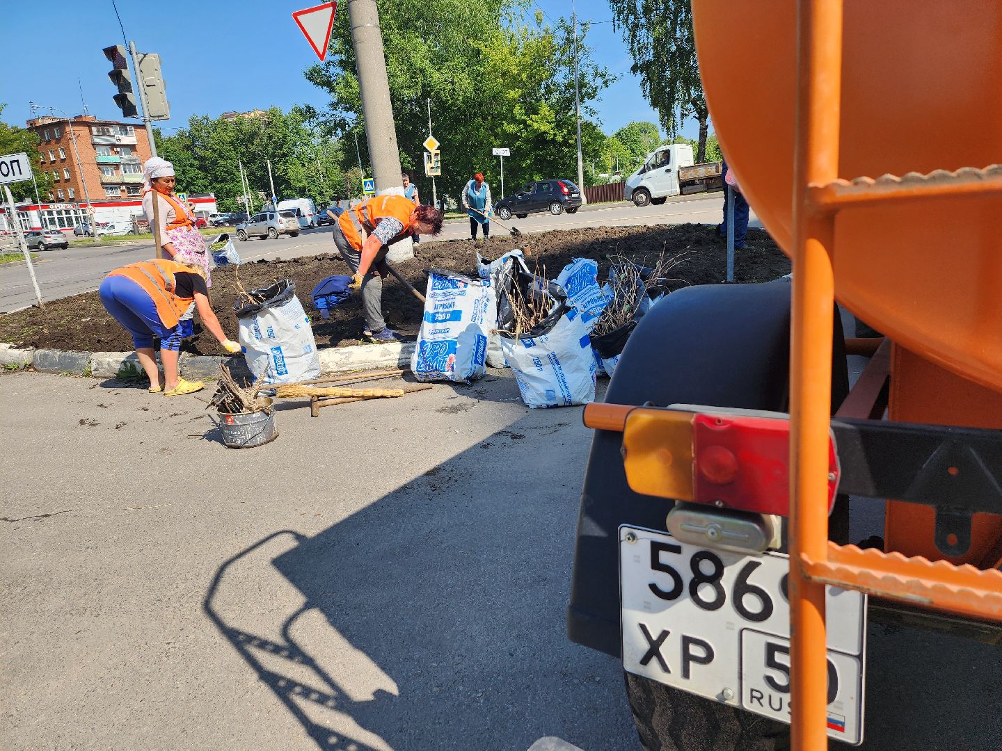 серпухов, городские клумбы, комбинат благоустройства, летние цветы, улица центральная,