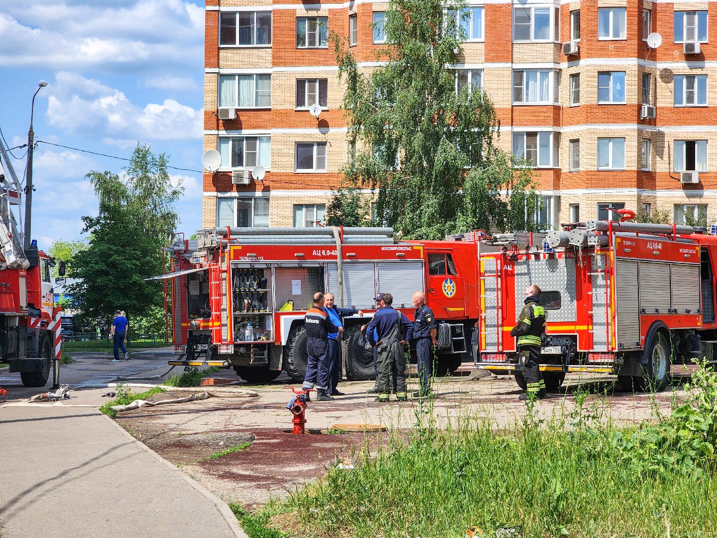 Подольск, Пожар, чп, МЧС, Дым,