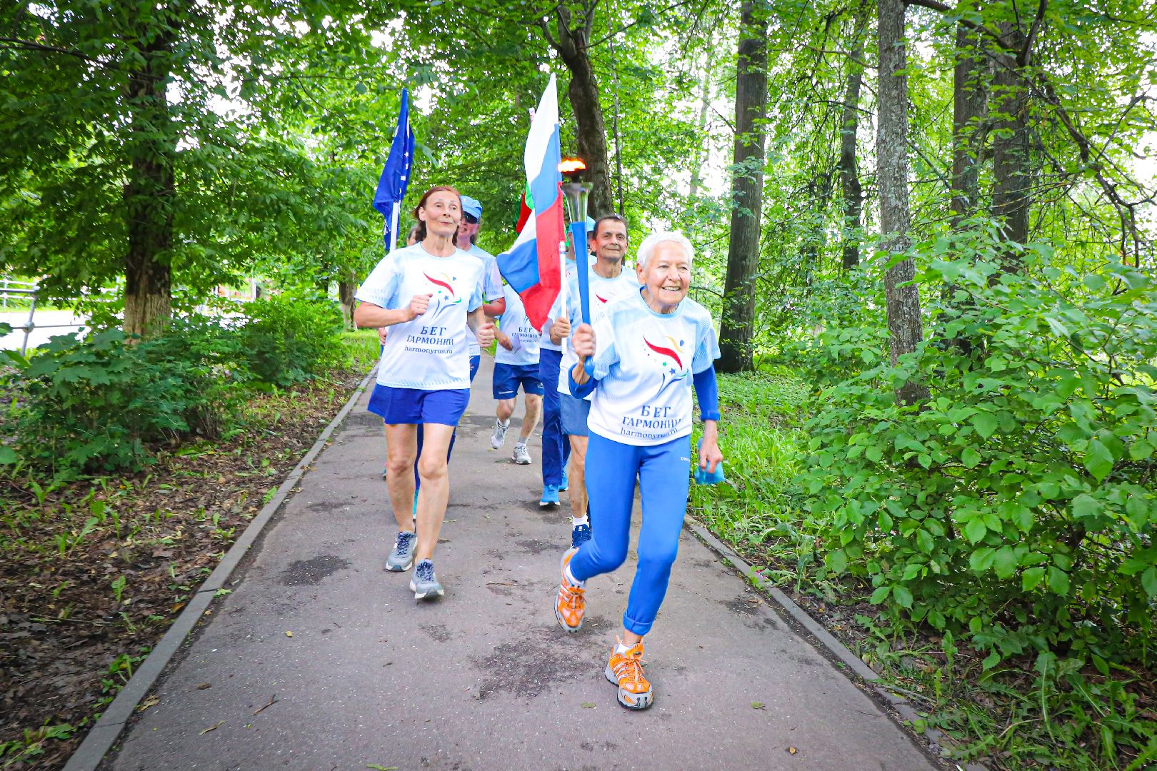 клин, спорт, бег, дети, факельная эстафета ,