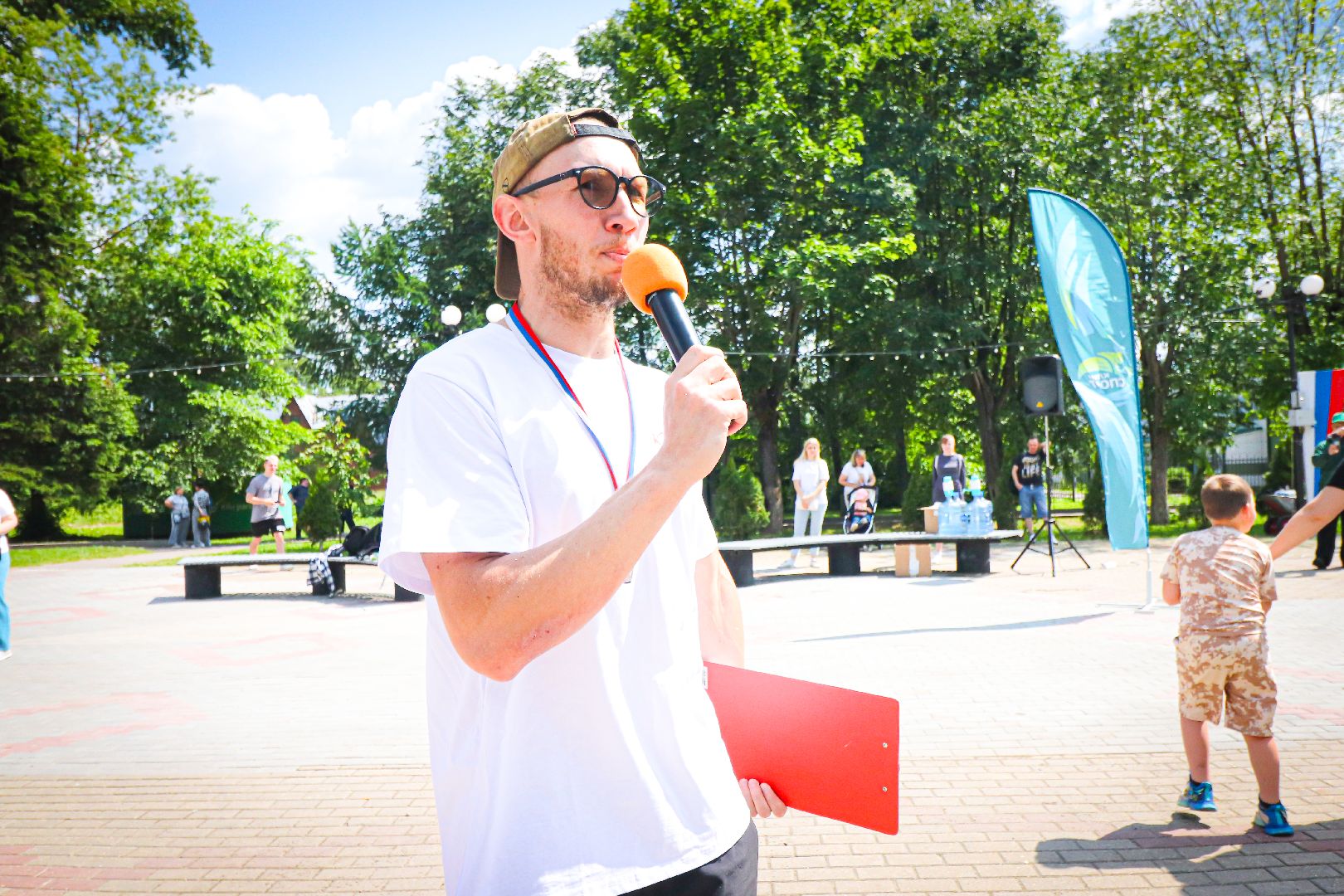 клин, спорт, бег, дети, факельная эстафета ,