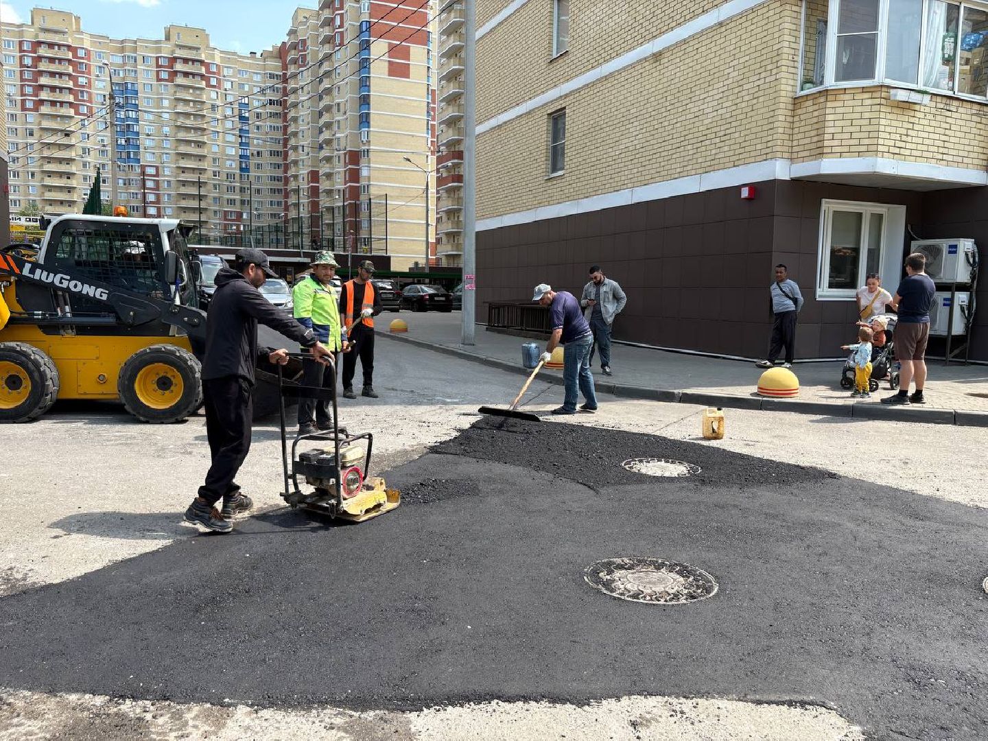 ямочный ремонт, дороги, домодедово,