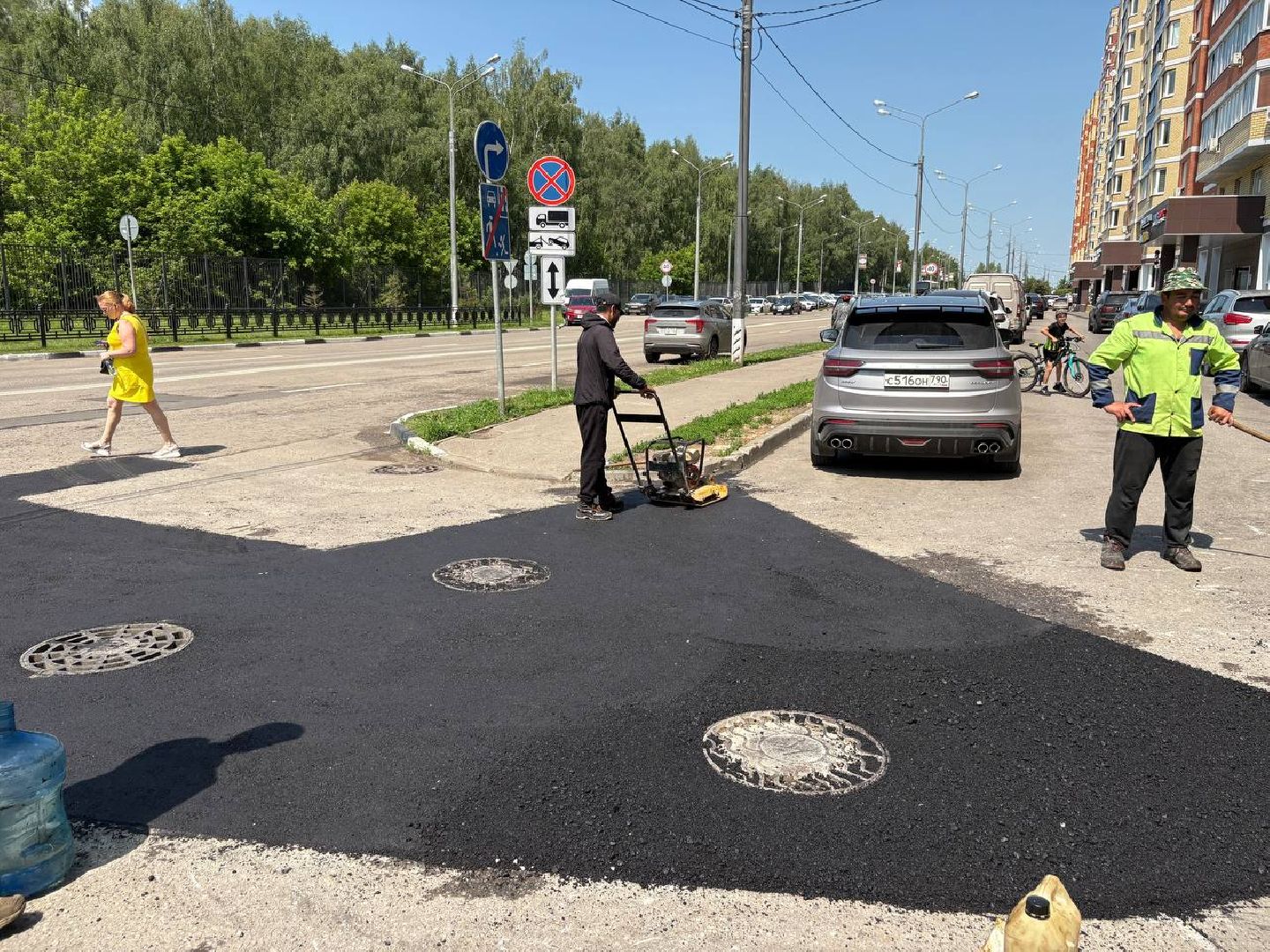 ямочный ремонт, дороги, домодедово,