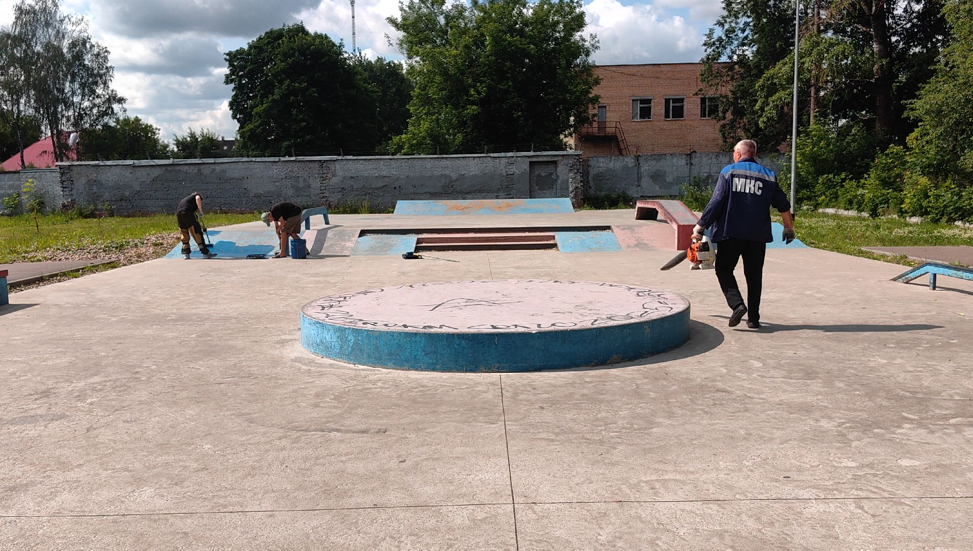 скейт-парк, площадка, лавочки, трибуна,