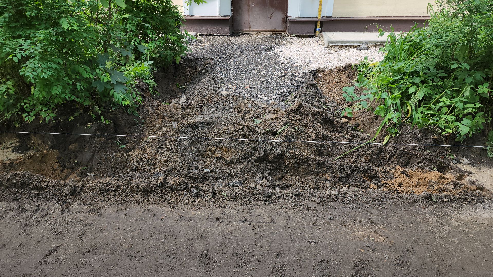 Благоустройство двора, Щелково, Монино, Замена бордюров,