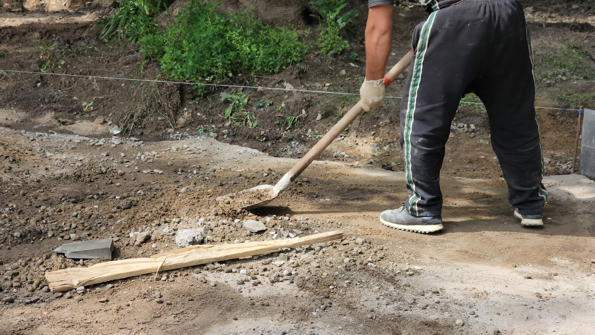 Благоустройство двора, Щелково, Монино, Замена бордюров,