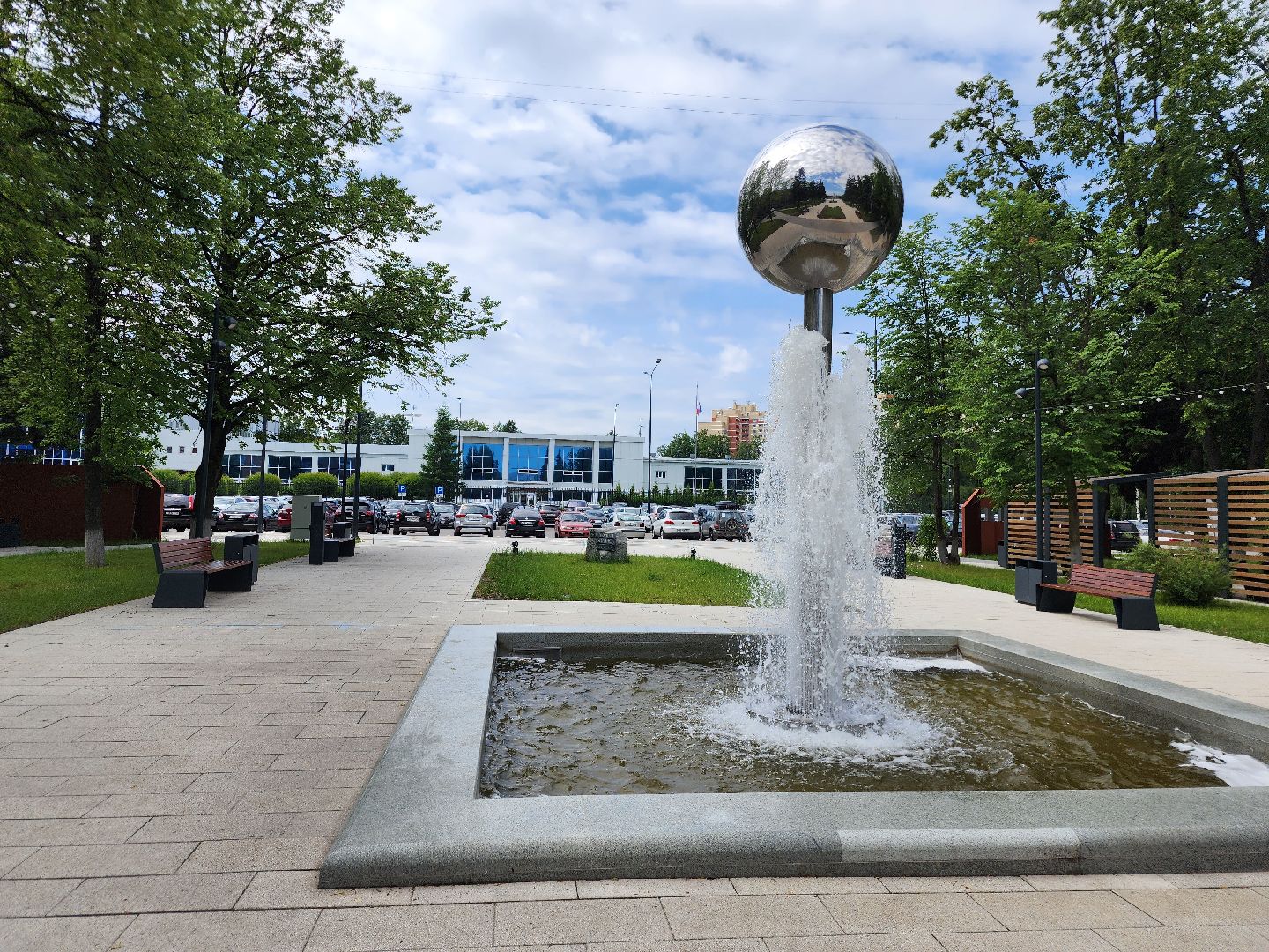 фонтаны, уборка города, фрязино, площадь победы,