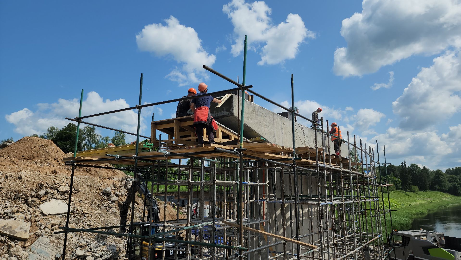 Руза,  Поречье , Строительство моста,