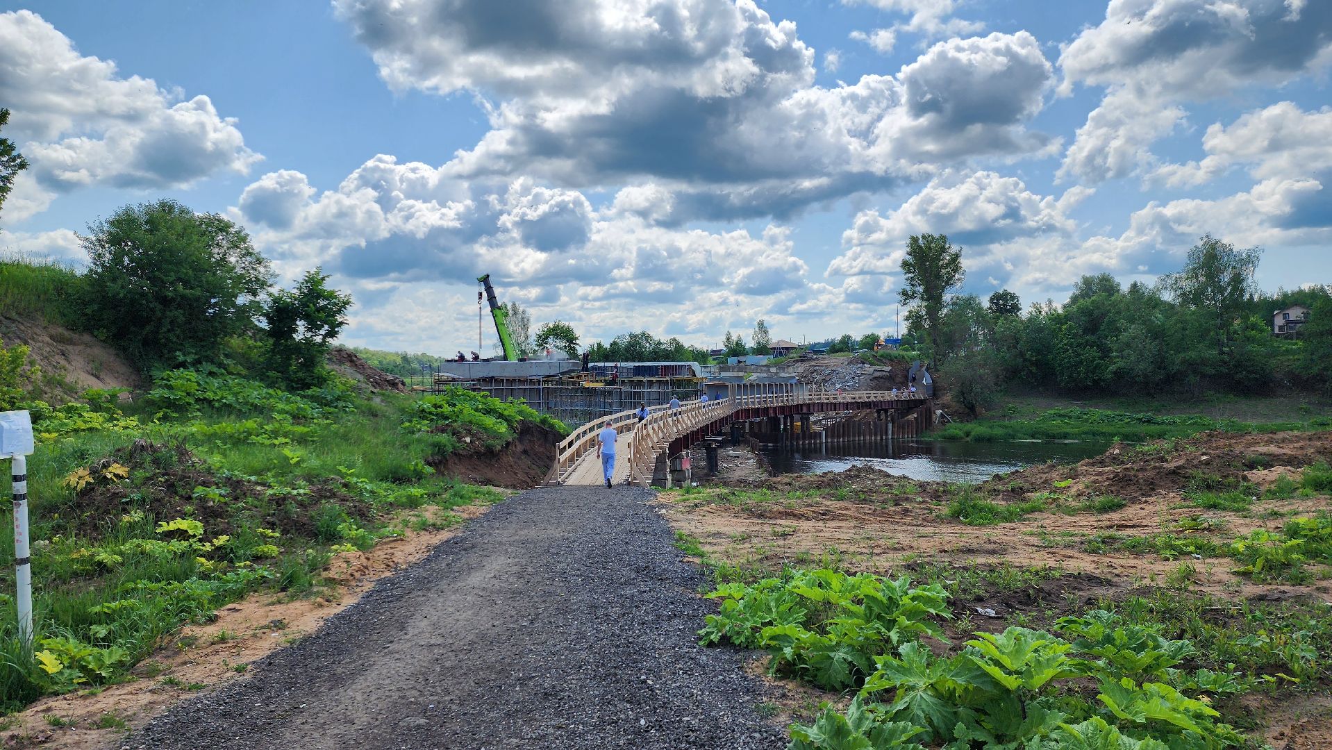 Руза,  Поречье , Строительство моста,