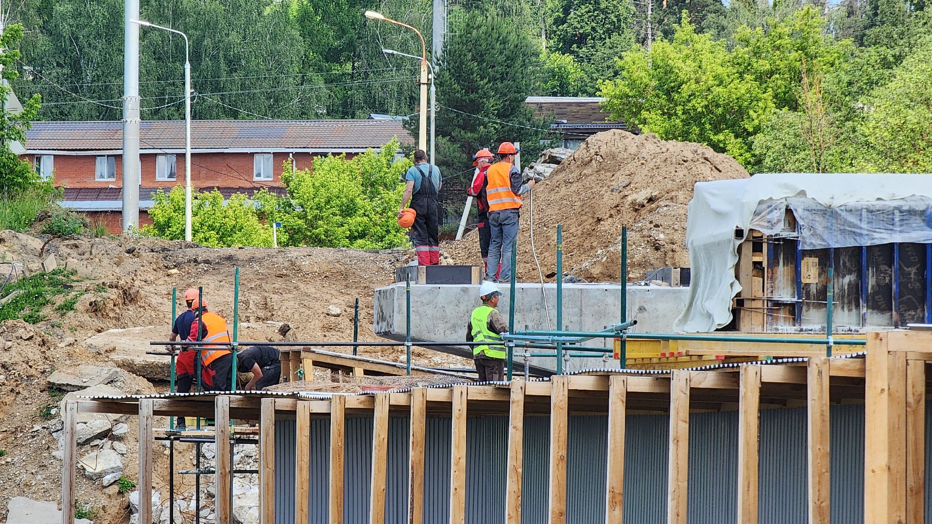 Руза,  Поречье , Строительство моста,