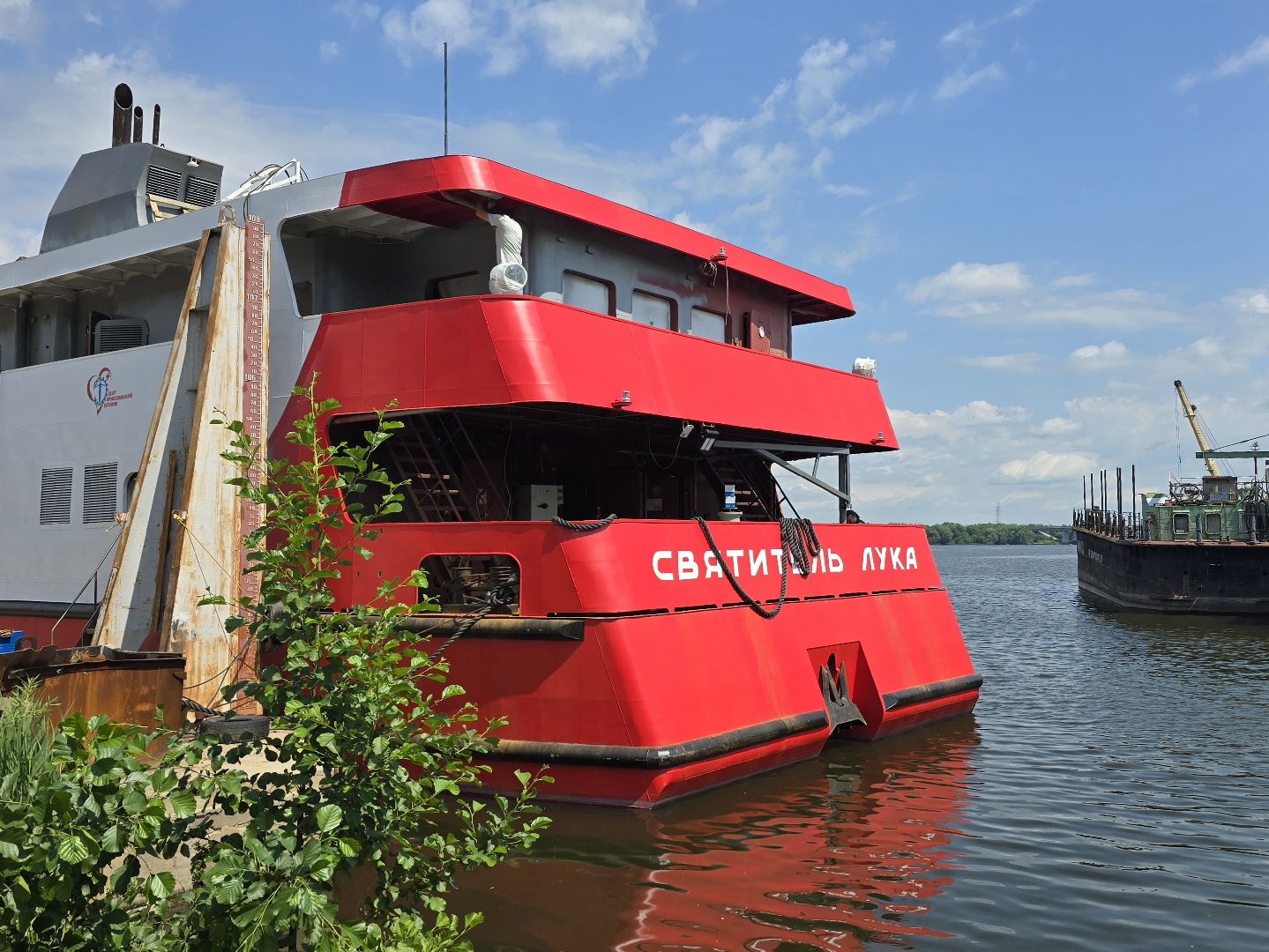 Коломна,  порт коломна, теплоход, плавучий госпиталь,