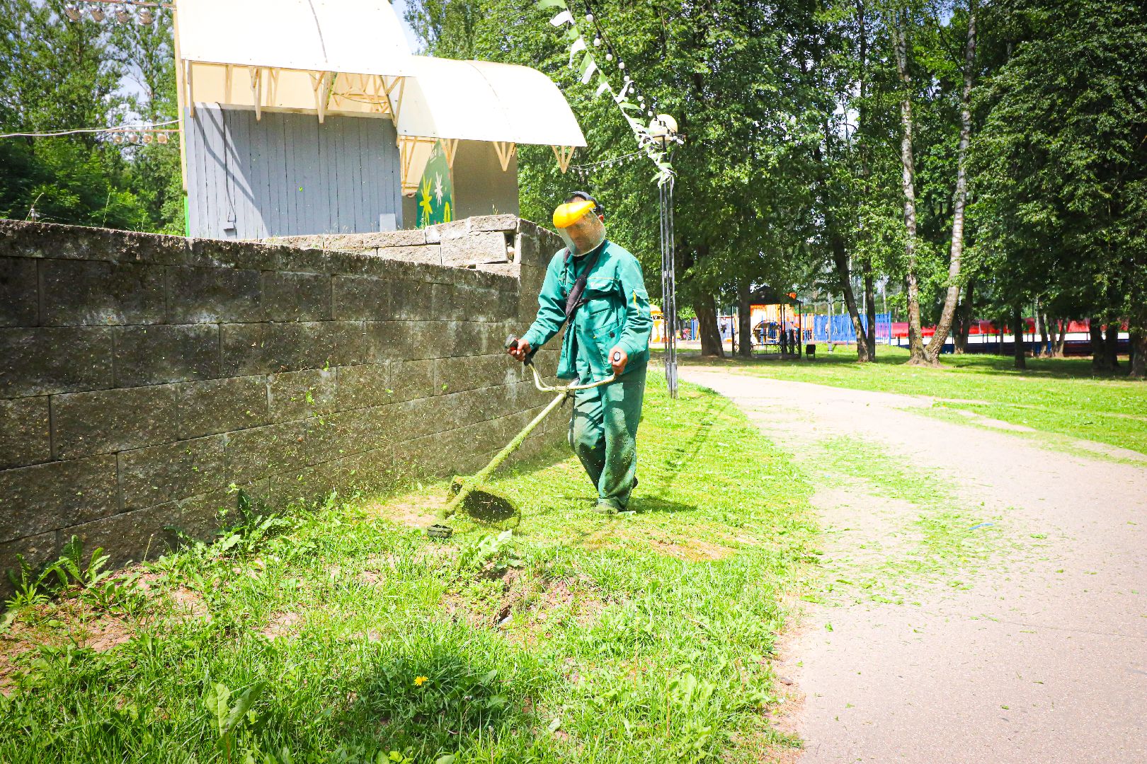 клин, парки подмосковья, покос травы, благоустройство,