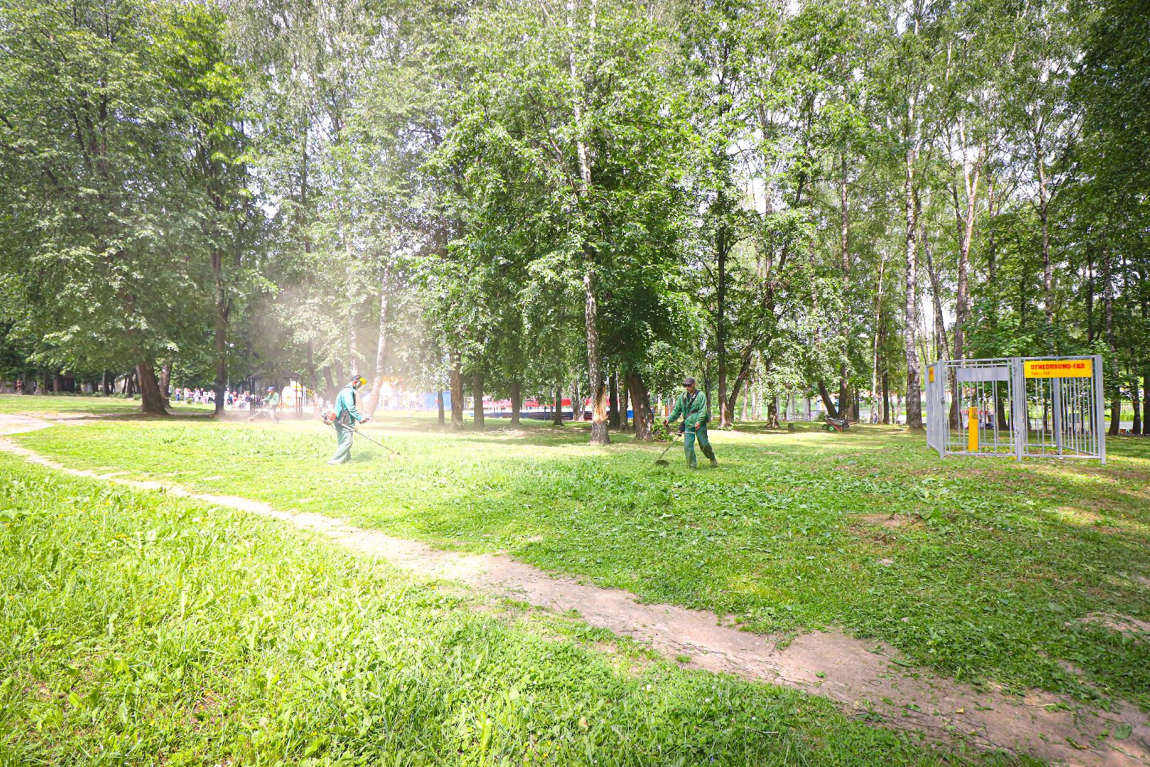 клин, парки подмосковья, покос травы, благоустройство,