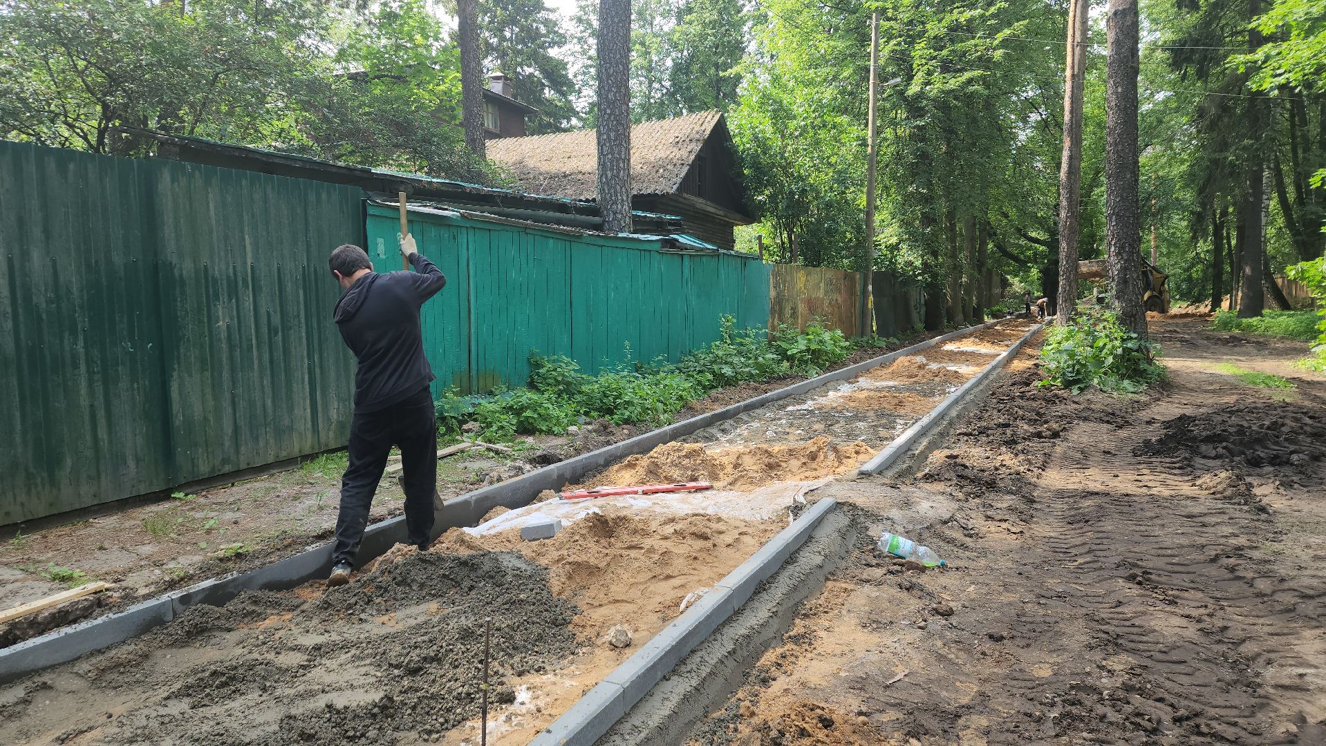 пушкино, вертикалки, благоустройство, пешеходная дорожка, пешком в подмосковье,асфальтовое покрытие, бортовой камень, тротуар,