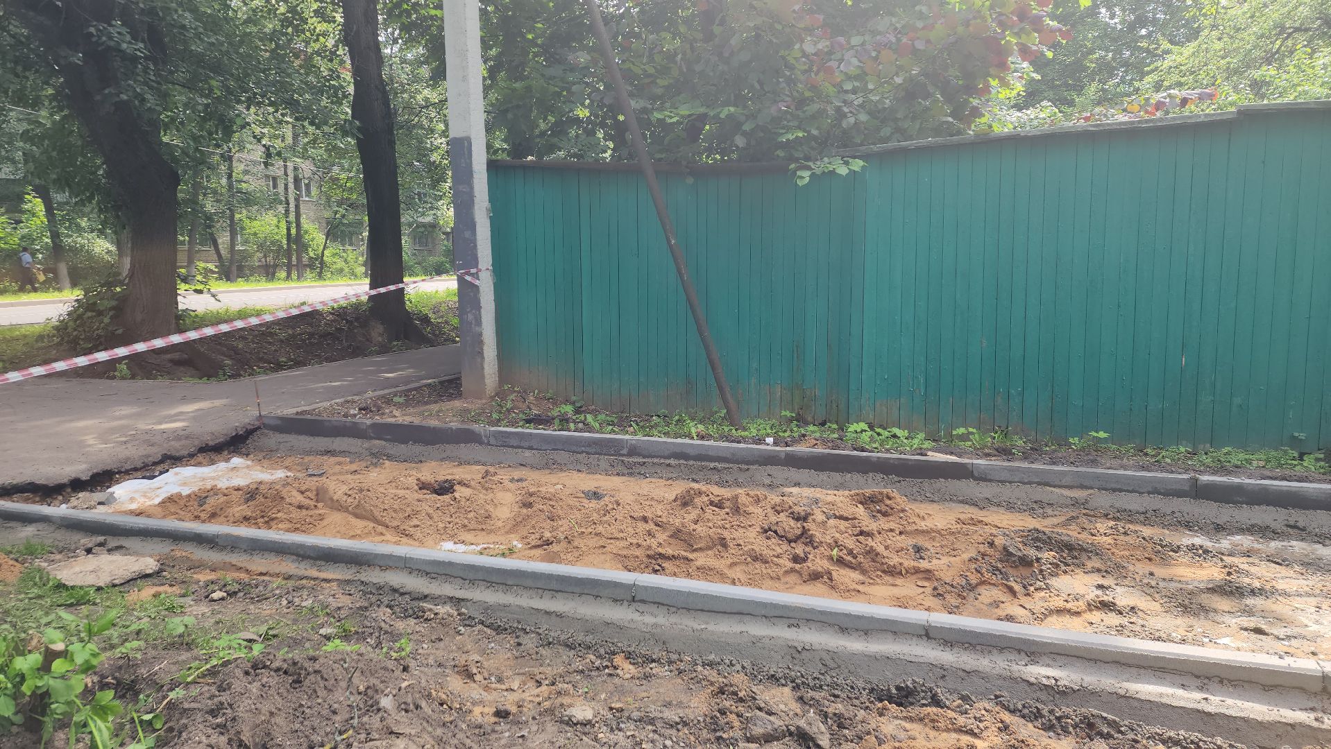 пушкино, вертикалки, благоустройство, пешеходная дорожка, пешком в подмосковье,асфальтовое покрытие, бортовой камень, тротуар,